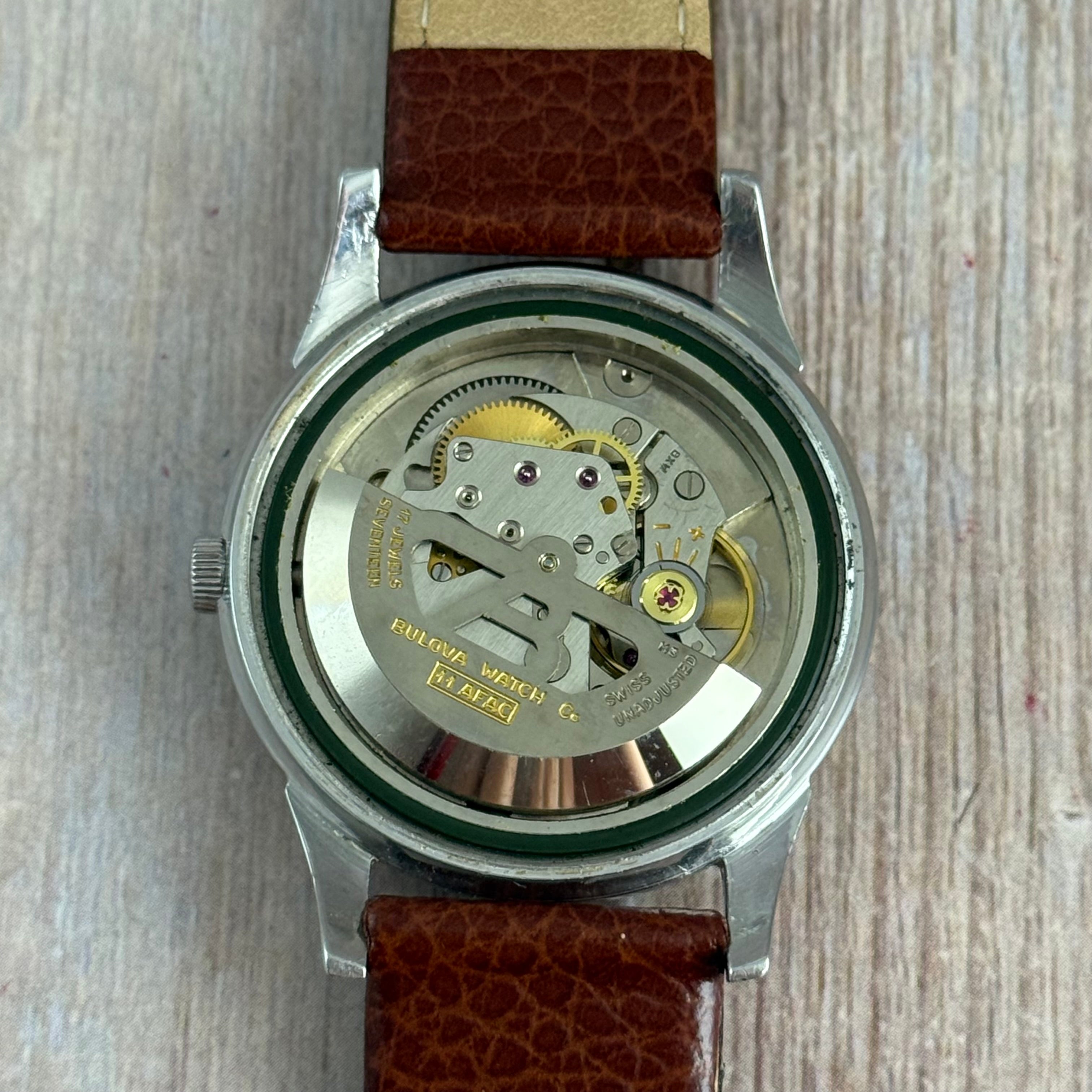 1963 BULOVA ‘Jet Clipper’ men's automatic watch 11AFAC Two-tone dial vintage