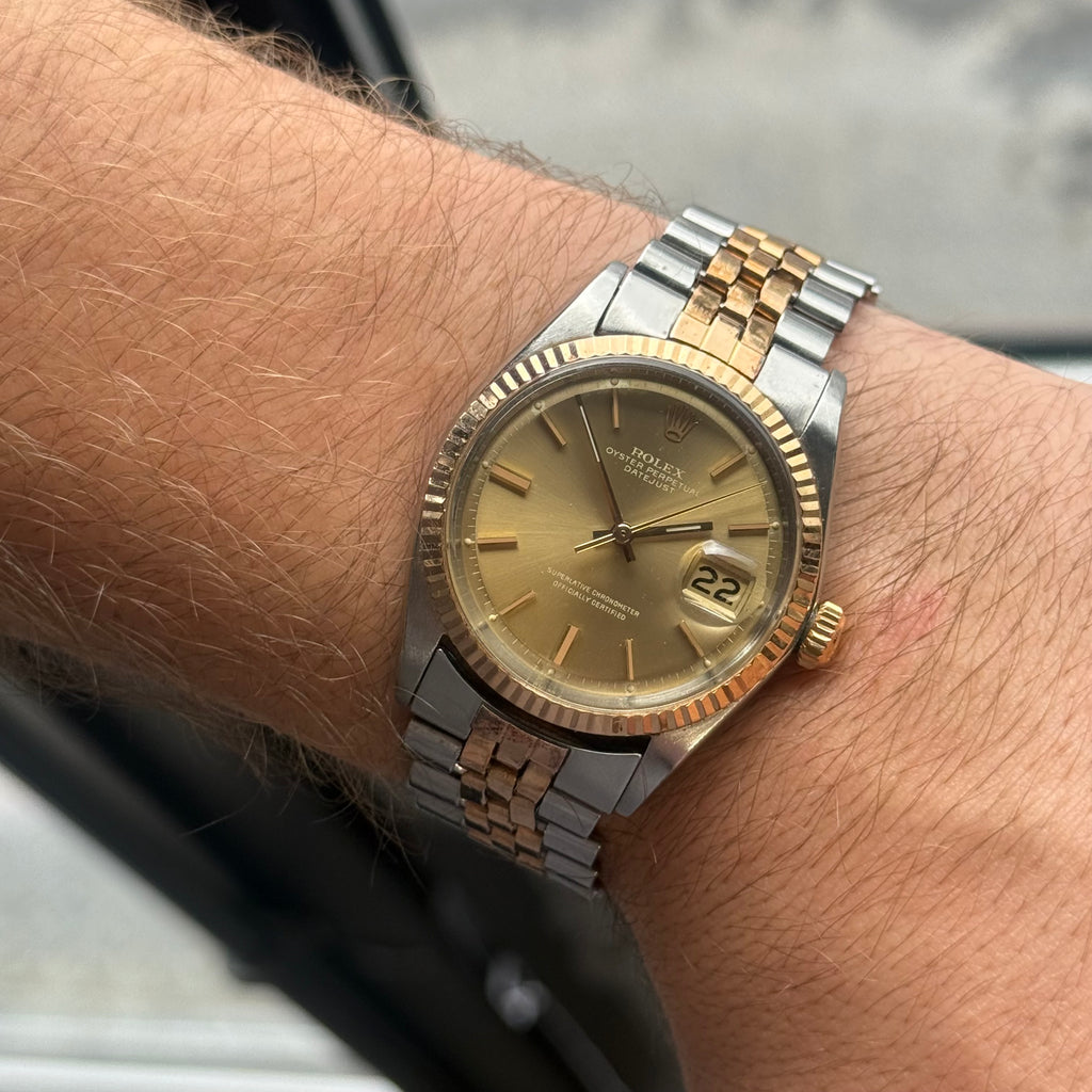 Vintage Rolex Datejust 36 rose gold & steel bi metal “ghost” dial