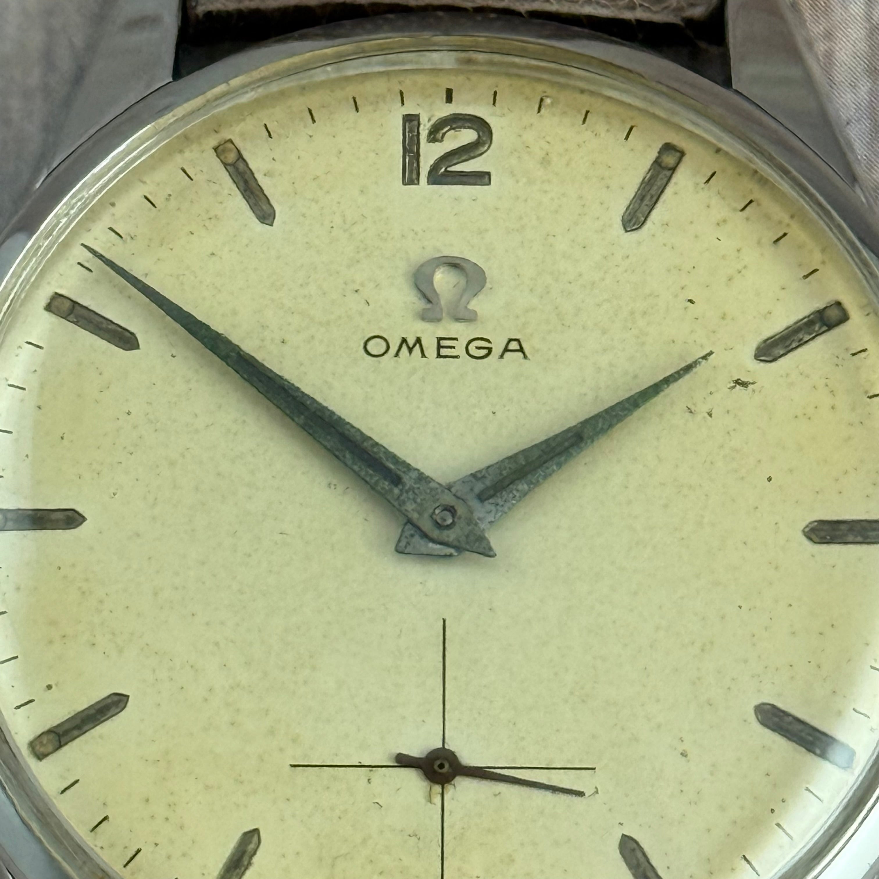 1954 Omega gentlemen’s ‘jumbo’ manual wind wrist watch steel (2800-1) 36mm