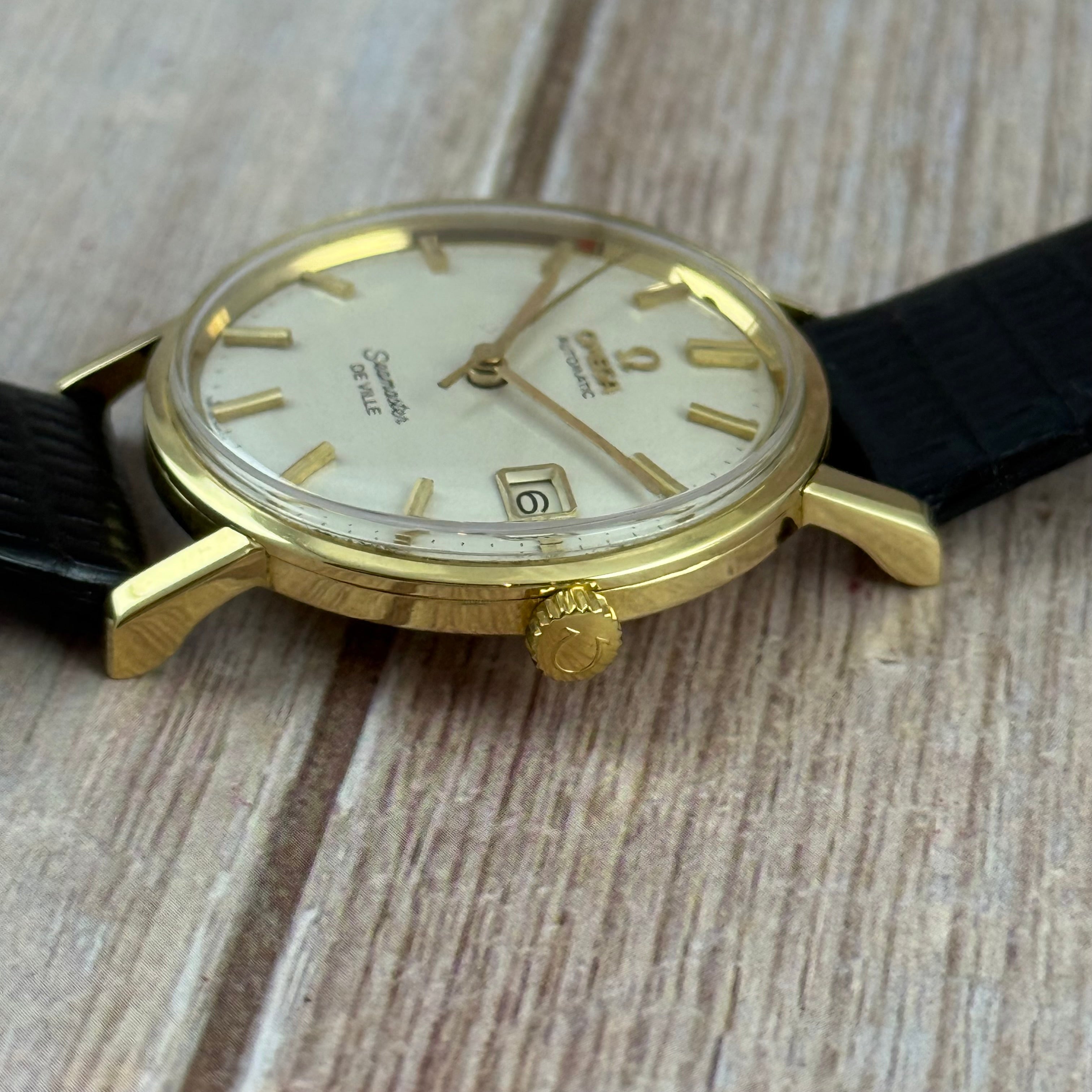 18ct solid Gold Omega Seamaster De Ville Automatic Men’s Watch C1963 35mm (166.025)