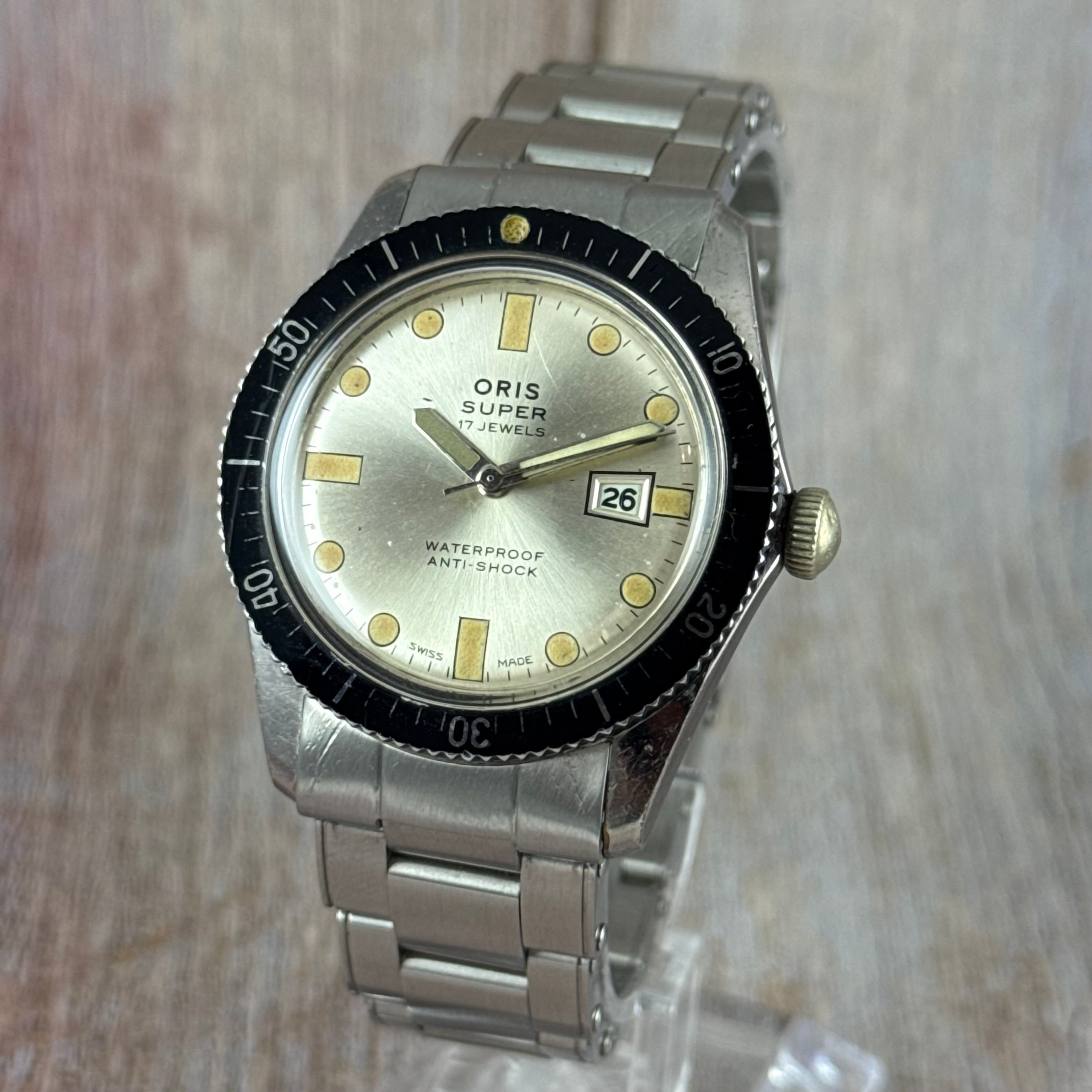 1960s Oris Super “sixty five” silver dial men’s divers watch boxed