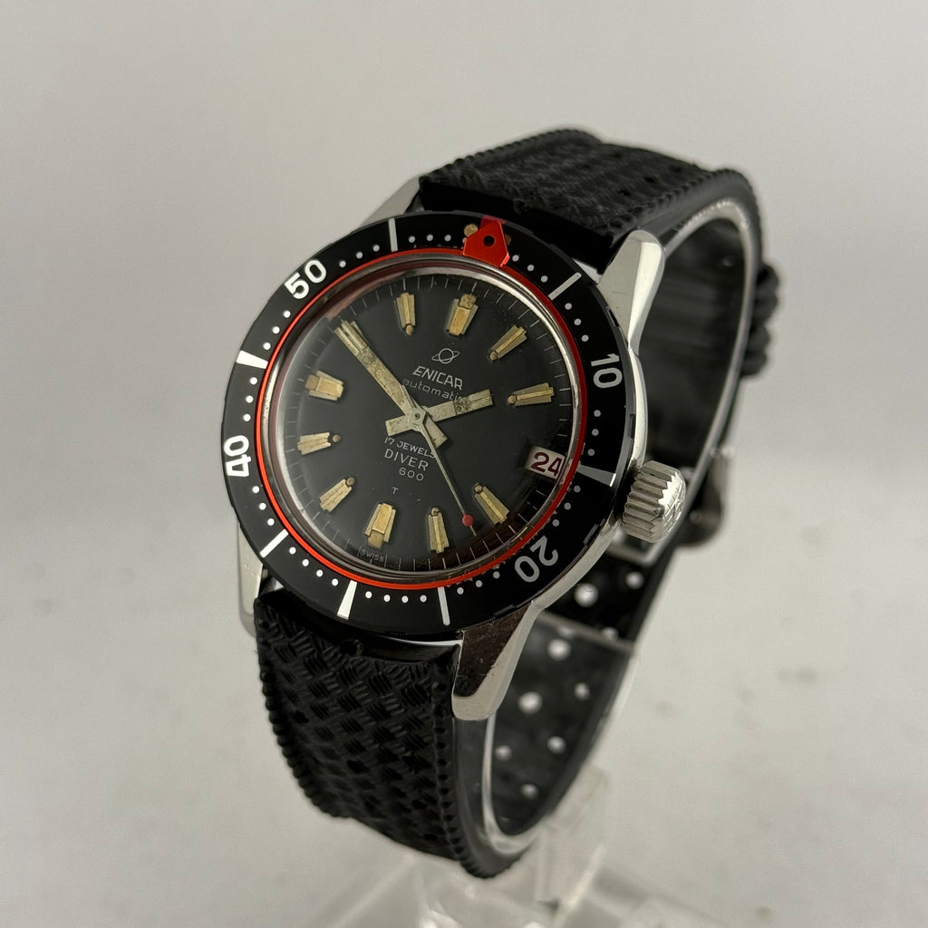 1960s Enicar Sherpa diver 600T men’s automatic wrist watch