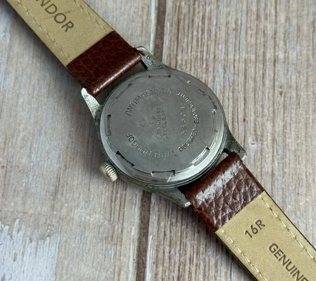1940s Hermes ‘waterproof’ Men’s Military Style Wrist Watch Bullseye Dial RARE