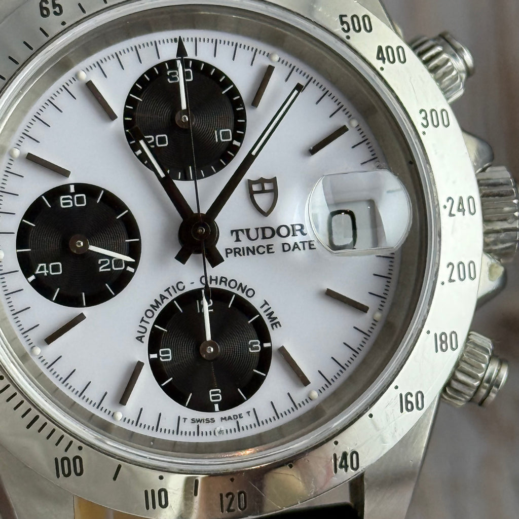 1997 Tudor Prince date chronograph men’s “panda dial” wrist watch 79280