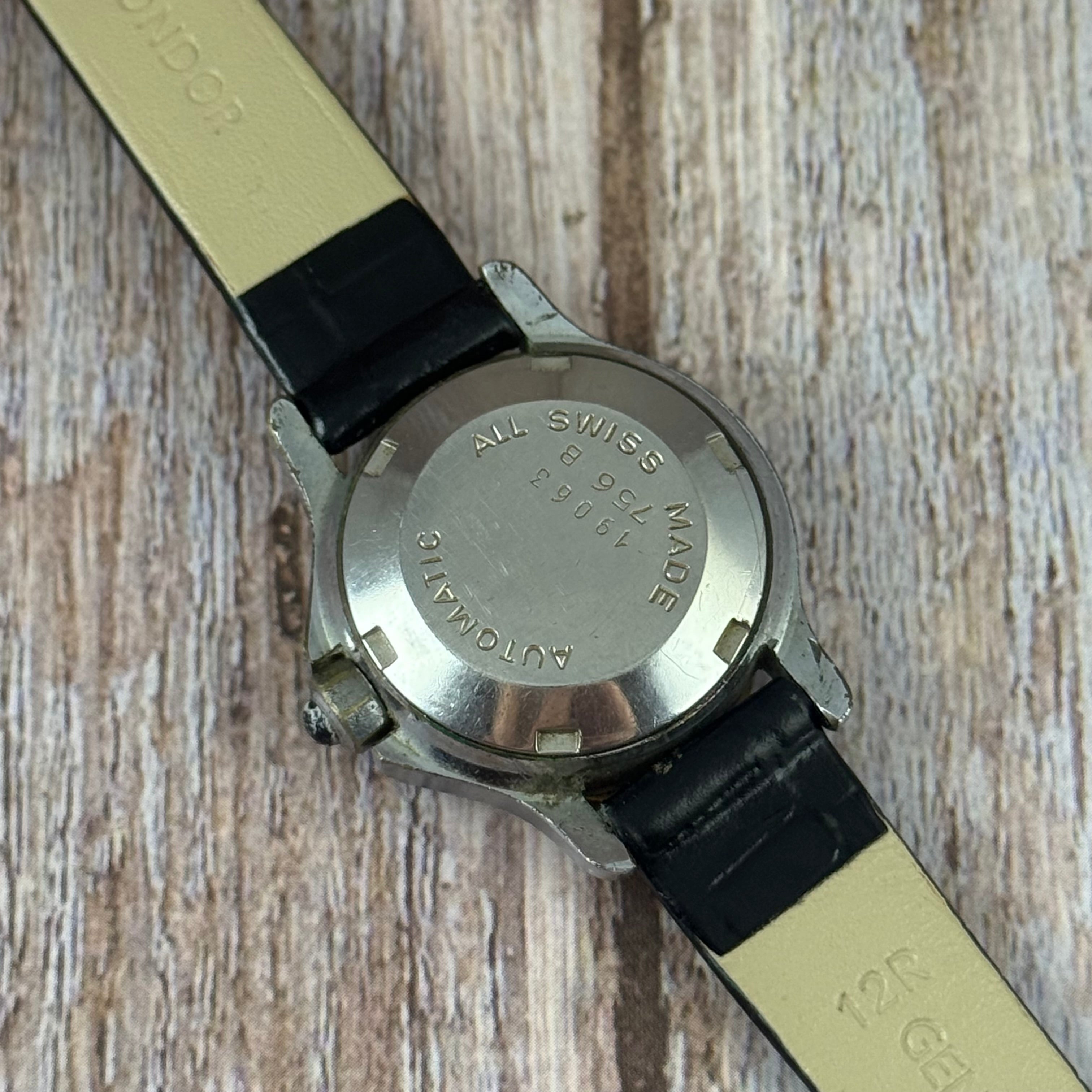 Vintage Julian Le Roy Ladies ‘santos octagon’ style automatic wrist watch 26mm gold & steel (ETA 2671)