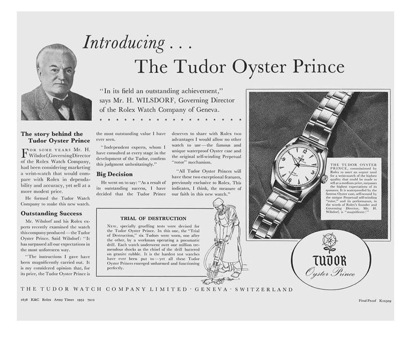 1947 Tudor Oyster ‘Greenland Expedition’ Men’s 35mm Steel Manual Watch 7804