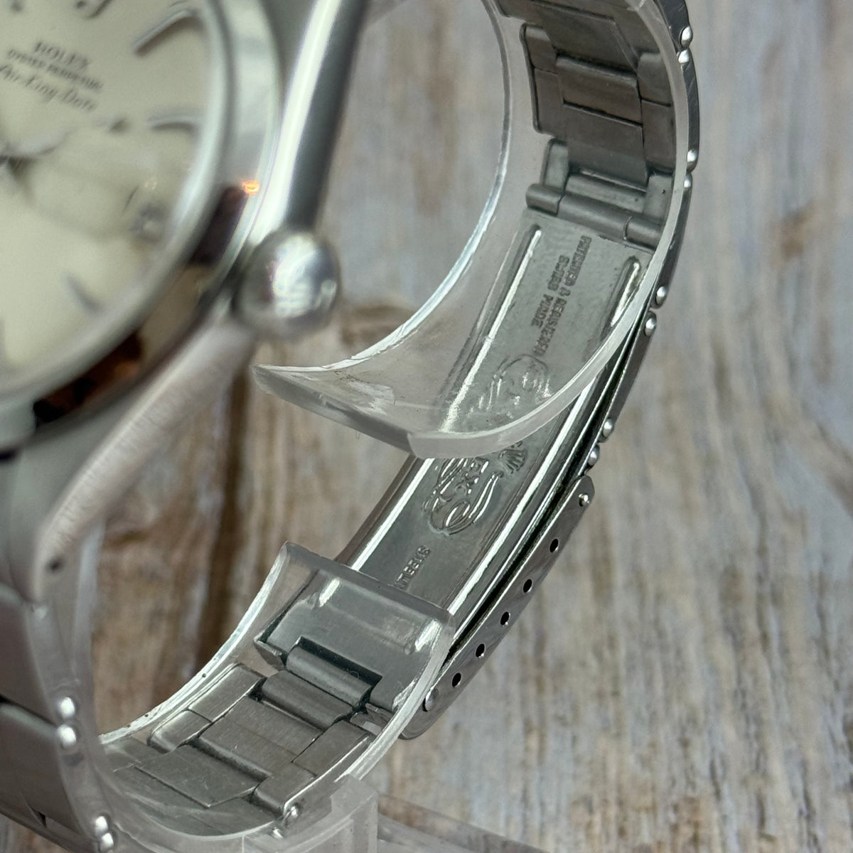 1971 Rolex Air King Date precision men’s steel automatic wrist watch 35mm (5700)