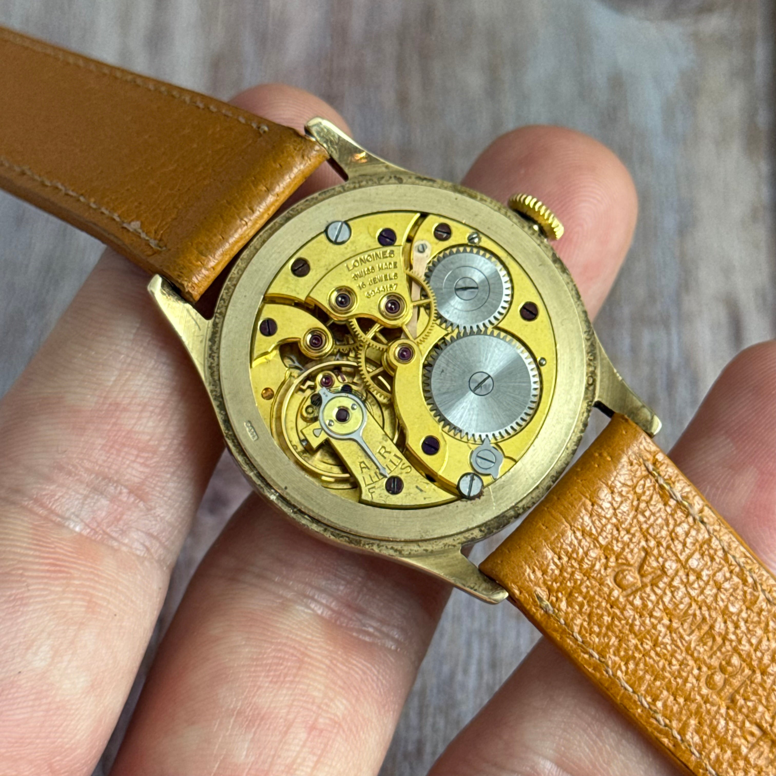 WW2 Longines C.O.S.D ‘gold Unicorn’ Men’s Military Issue Wrist Watch 34mm 9ct gold