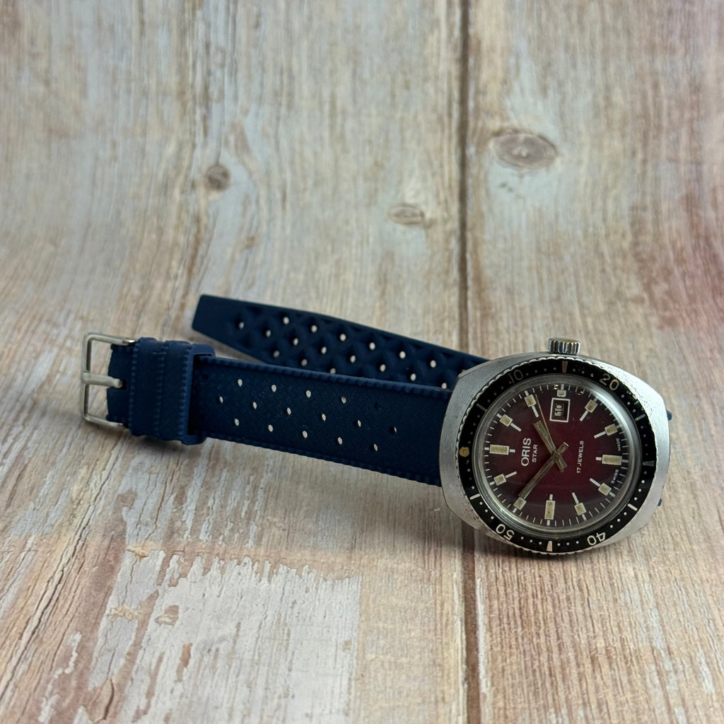 1960s Oris star men’s skin divers watch “oxblood” dial 37mm SERVICED