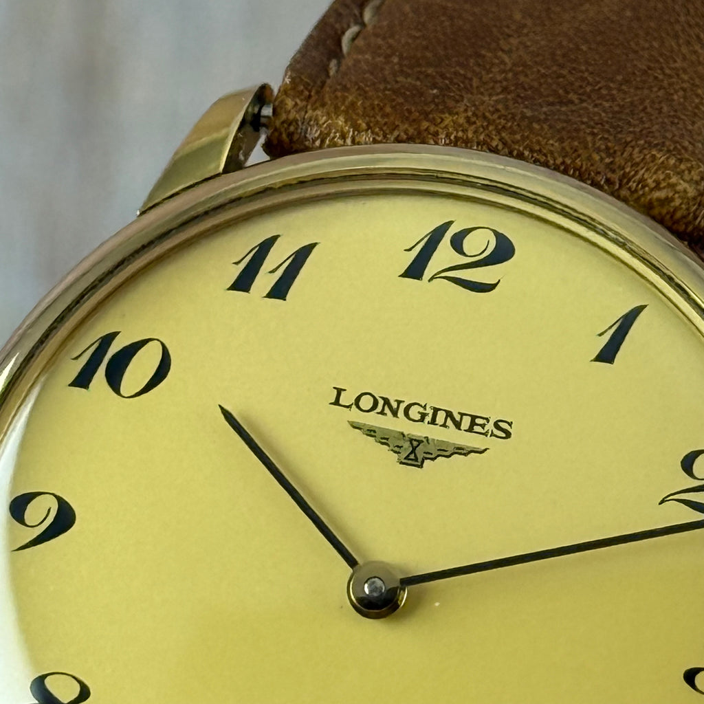 Vintage Longines Breguet Dial Men’s Manual Wind Watch 34mm Gold Plated Working