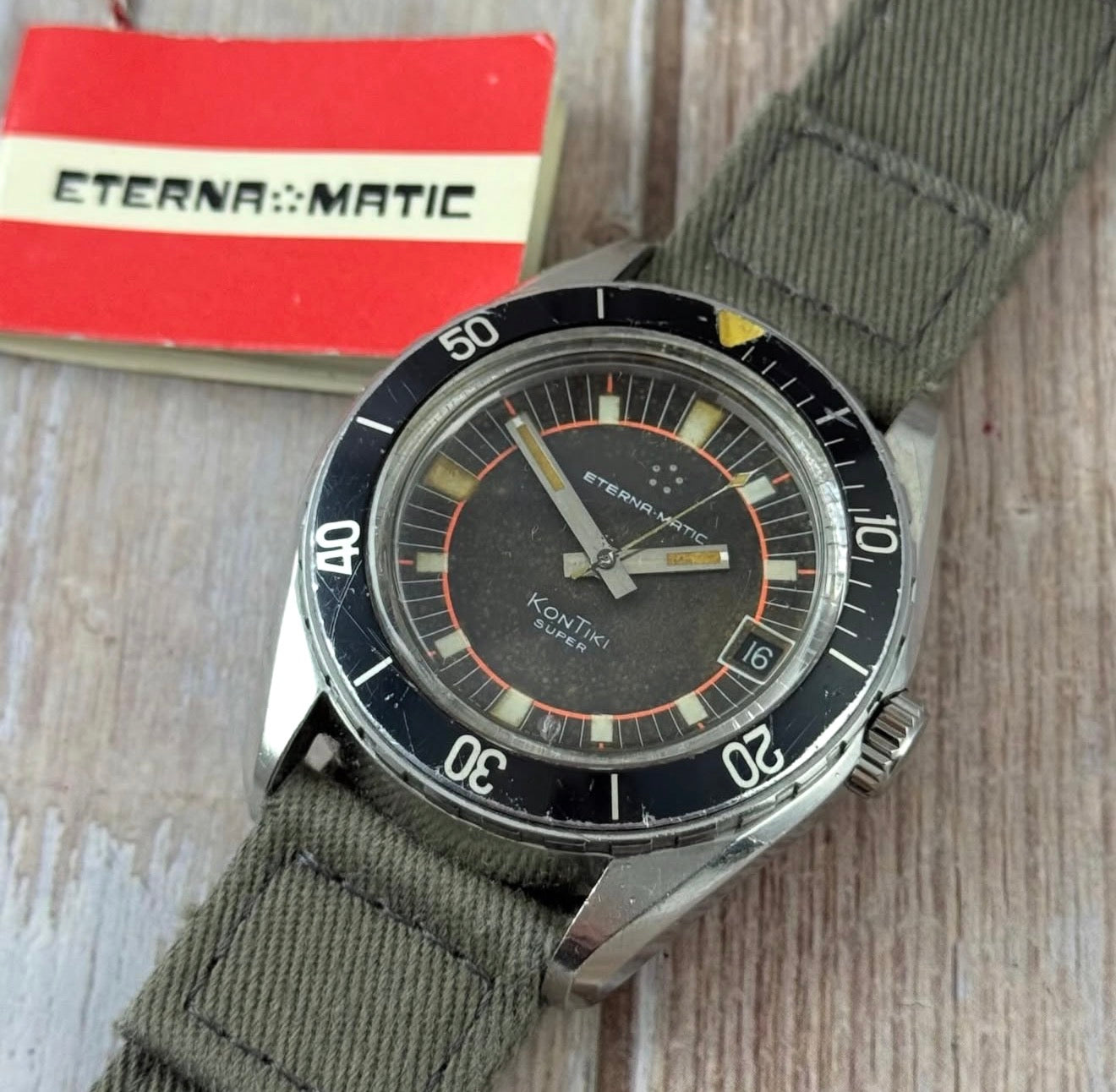 IDF military issue Eterna Matic KonTiki super divers watch