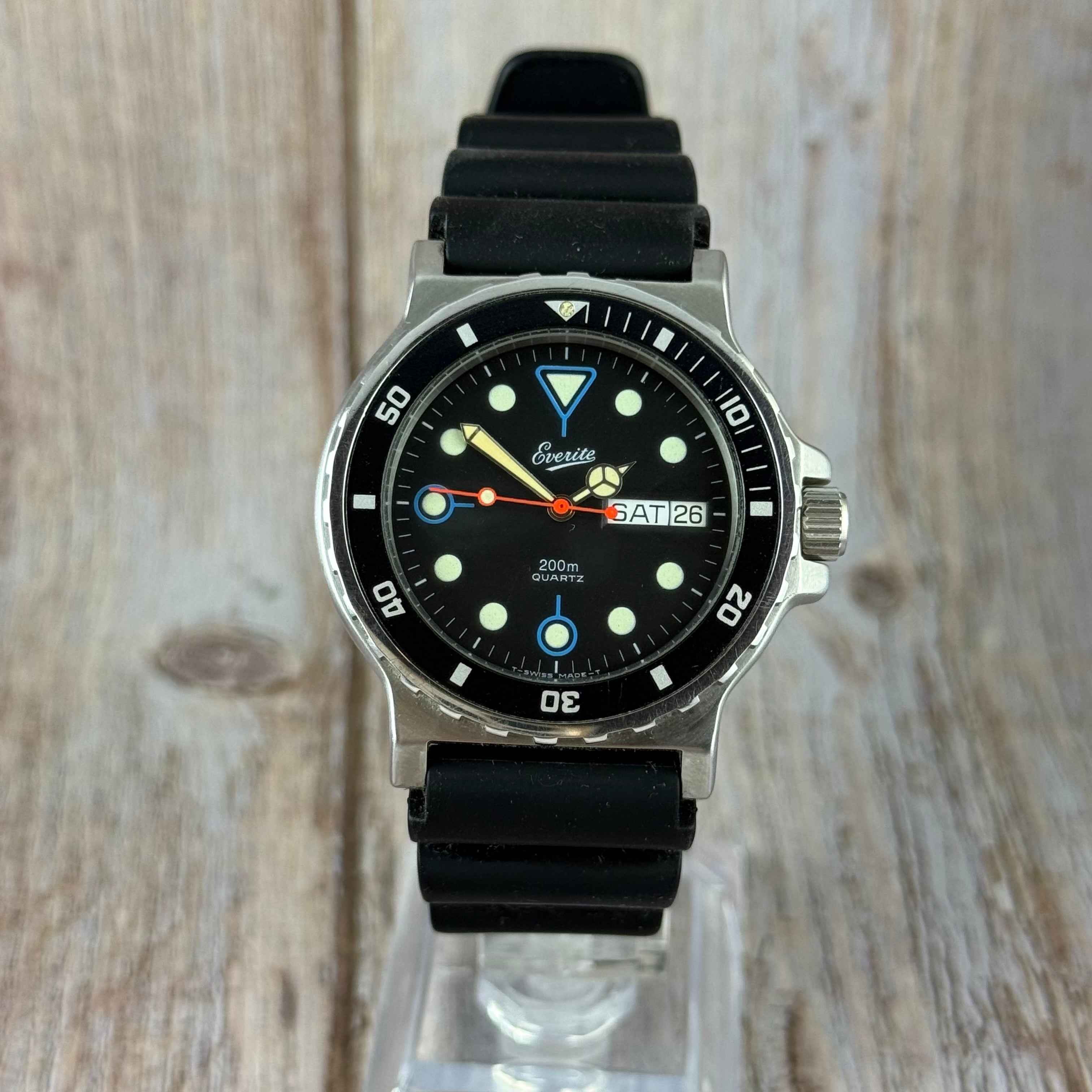 1970s Everite “triggerfish” men’s quartz divers watch 200M