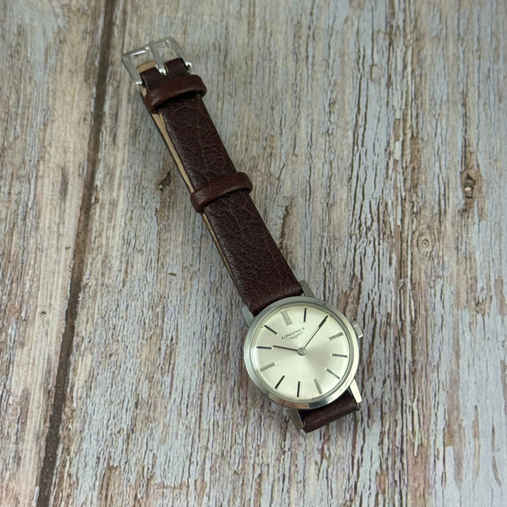 Vintage Longines ladies manual wind Swiss wrist watch steel 24mm