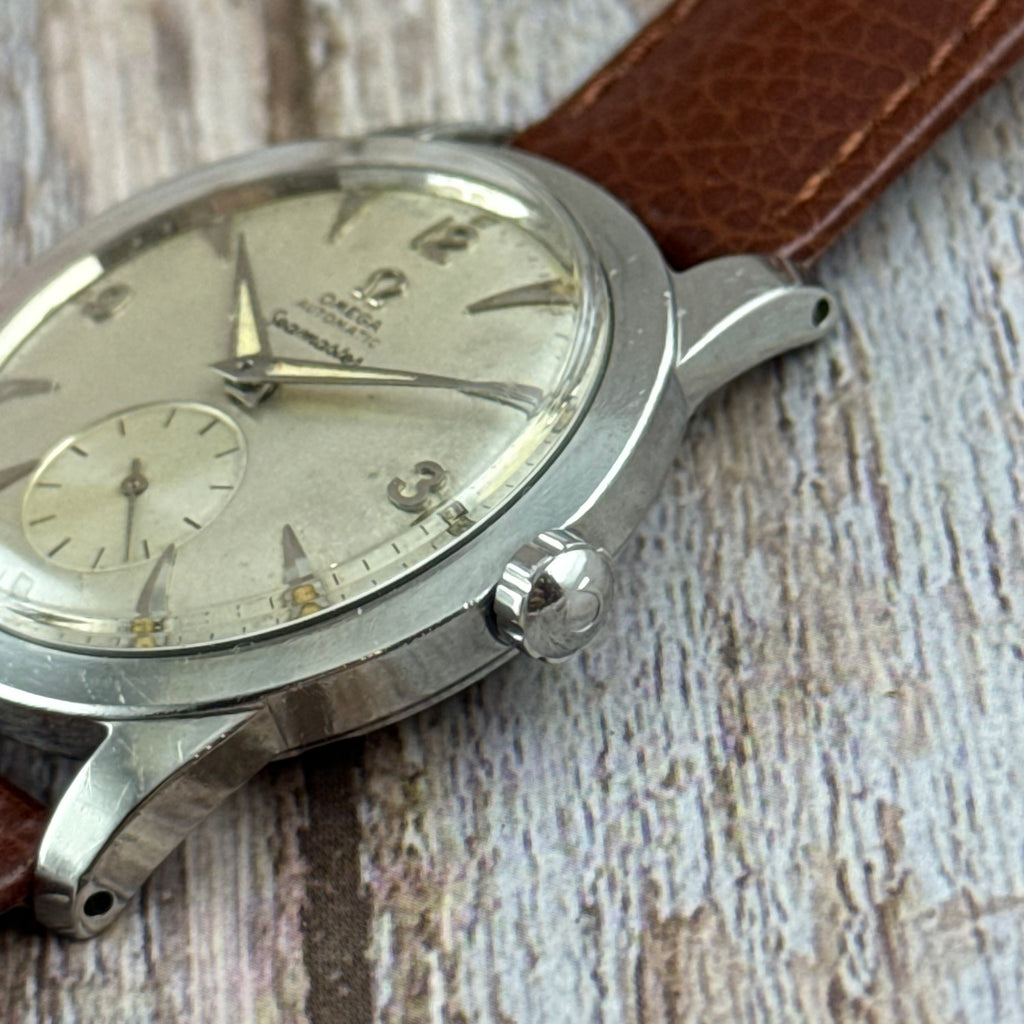1950 Omega Seamaster automatic ‘bumper’ Arabic dial steel men’s watch