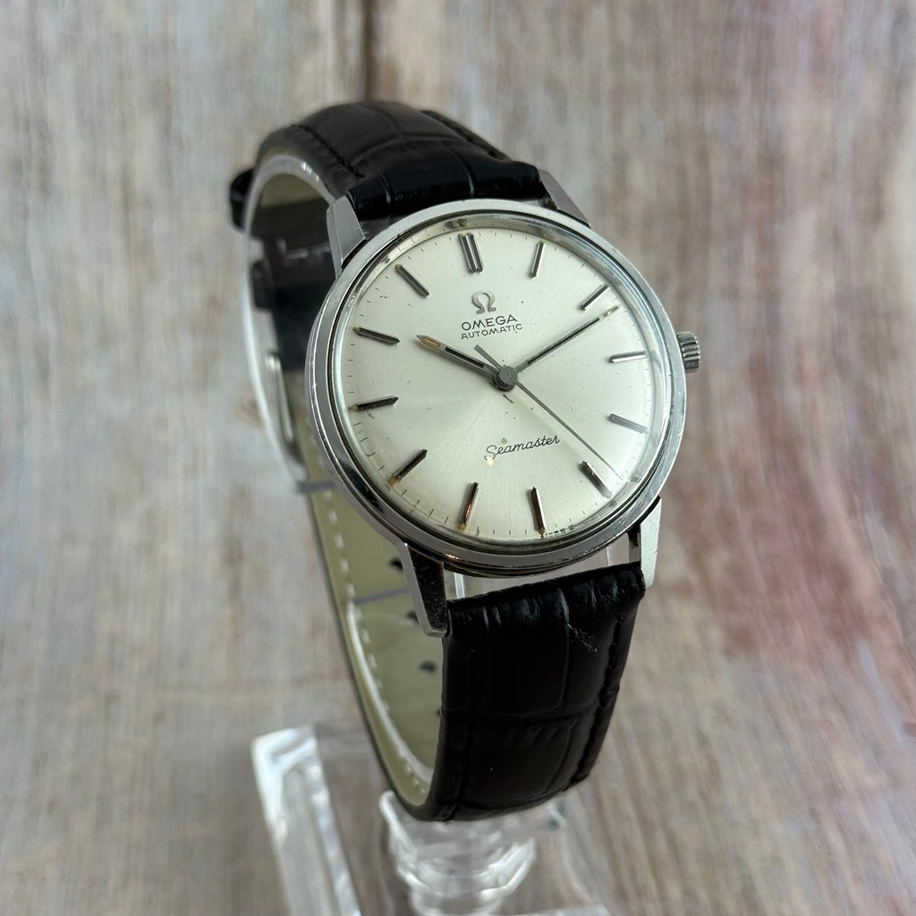 1966 Omega Seamaster Automatic men’s steel wrist watch ‘seahorse’ back