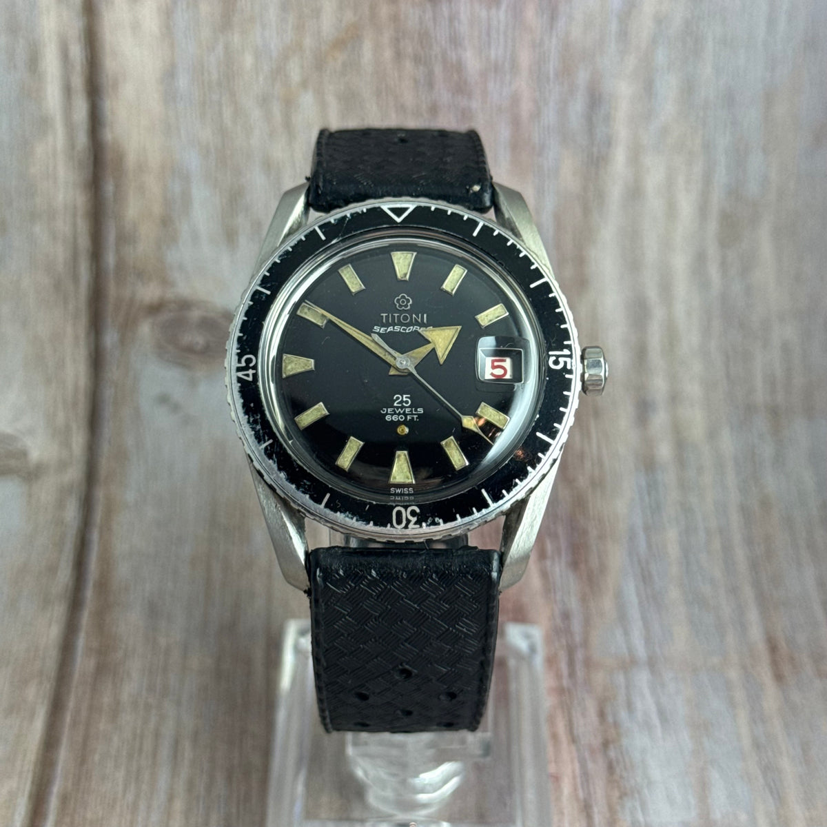 1960s Titoni Seascoper men’s automatic divers watch 25J 660ft