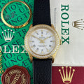 18ct Rolex Oyster Perpetual 31 Ladies Solid Gold Watch Box Papers 1996