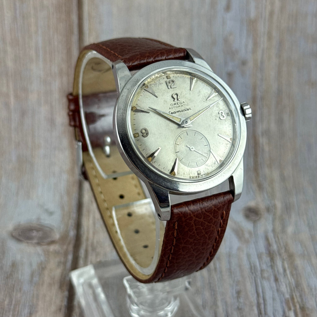 1950 Omega Seamaster automatic ‘bumper’ Arabic dial steel men’s watch