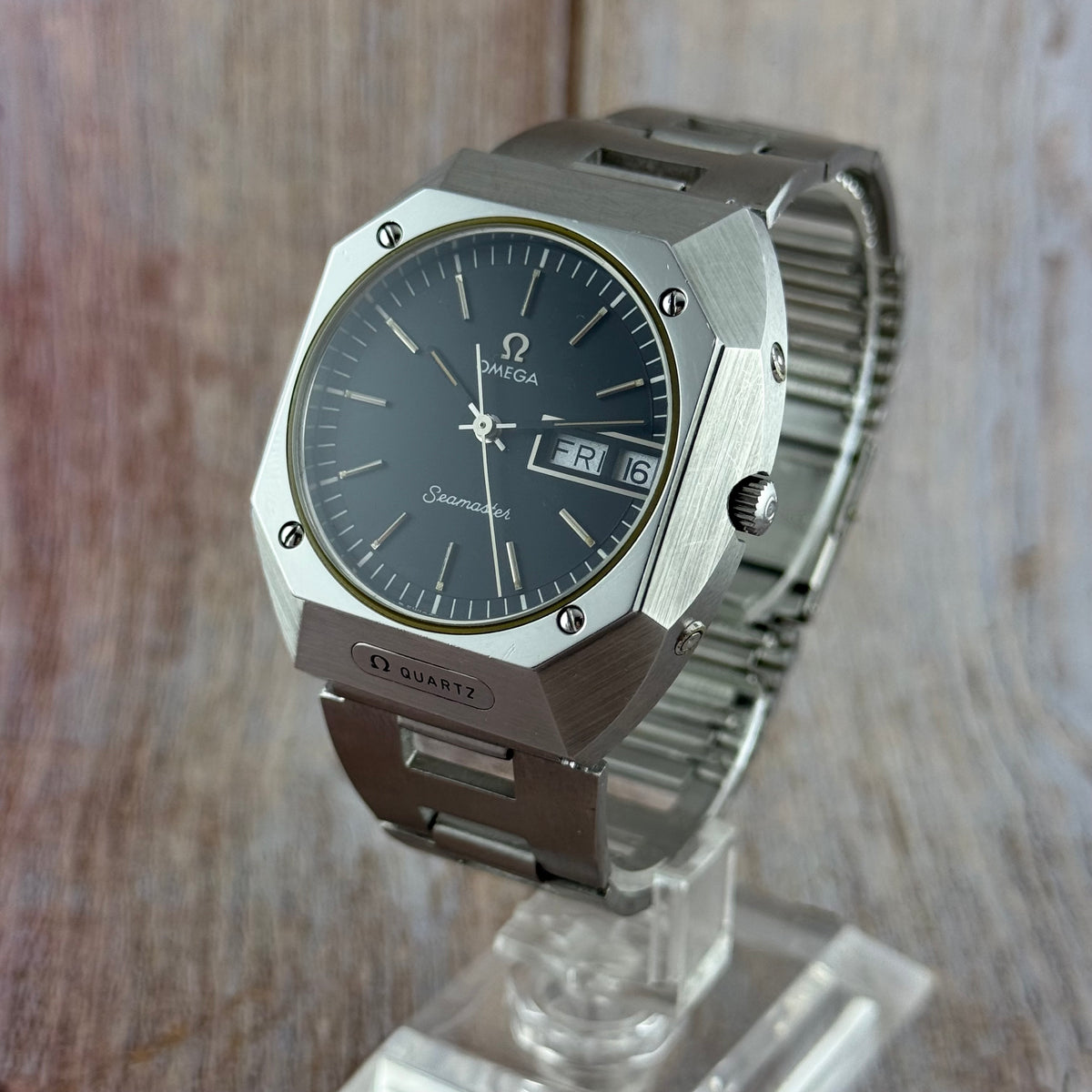 1970s Omega Seamaster Mariner men’s quartz steel wrist watch (196.0054)