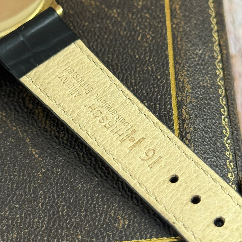 9ct gold Longines gentlemen’s manual wind wrist watch 1950s boxed