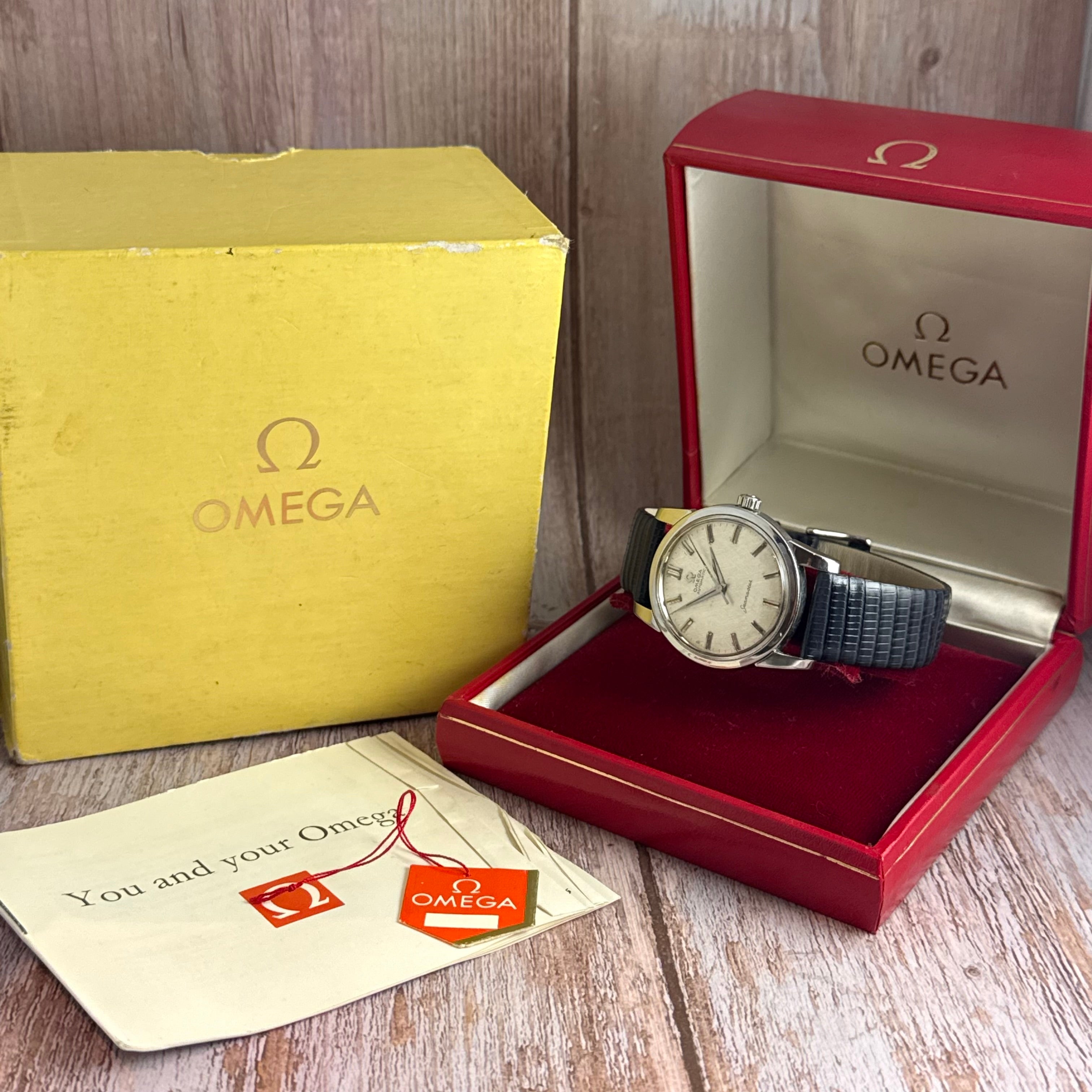 1961 Omega Seamaster Automatic Linen Dial Men’s Steel Watch 14761 1 SC SERVICED