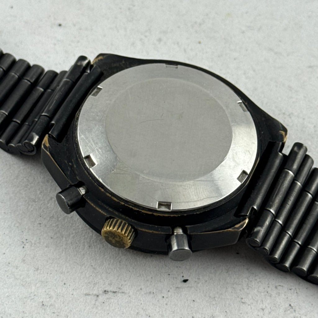 1980s Gallet Multichron 12 Automatic Chronograph PVD 'Valjoux Cal. 7750' "Top Gun"