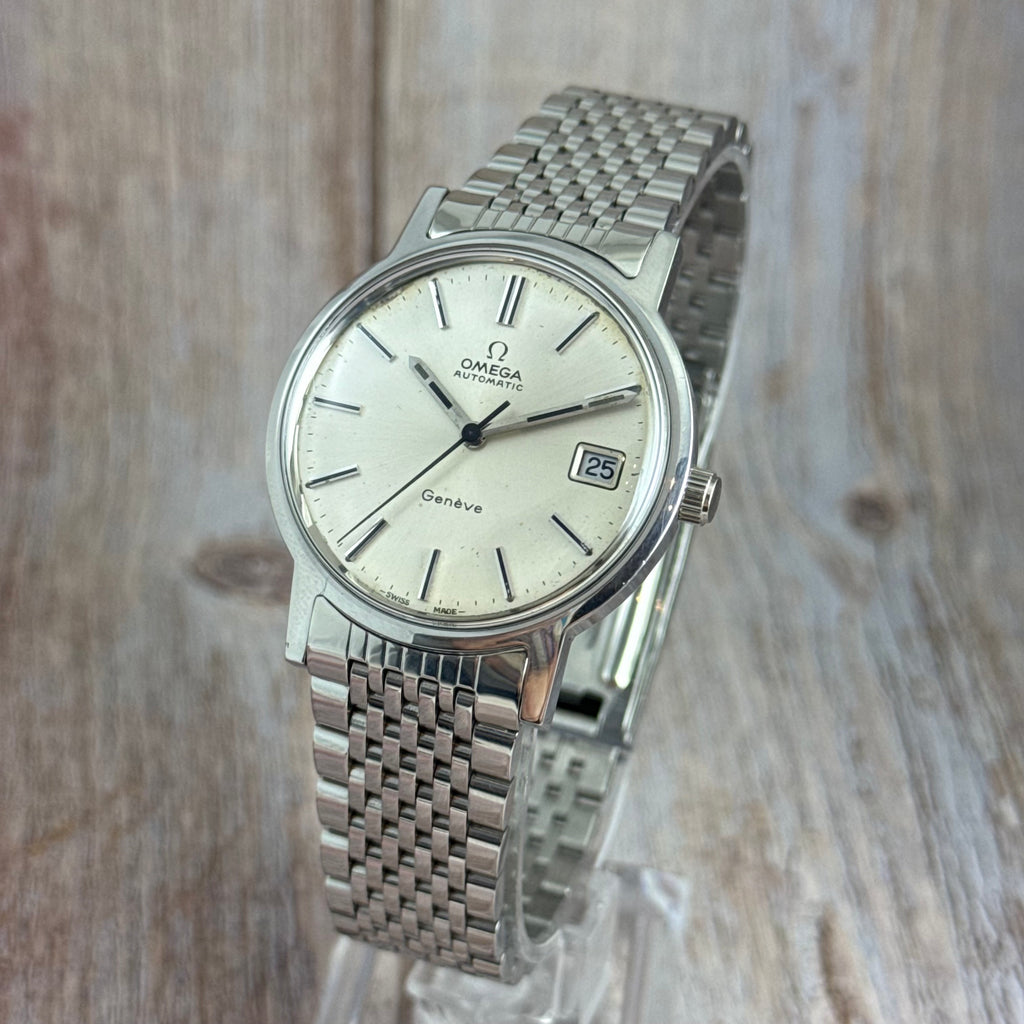 1970s Omega Geneve men’s automatic wrist watch date