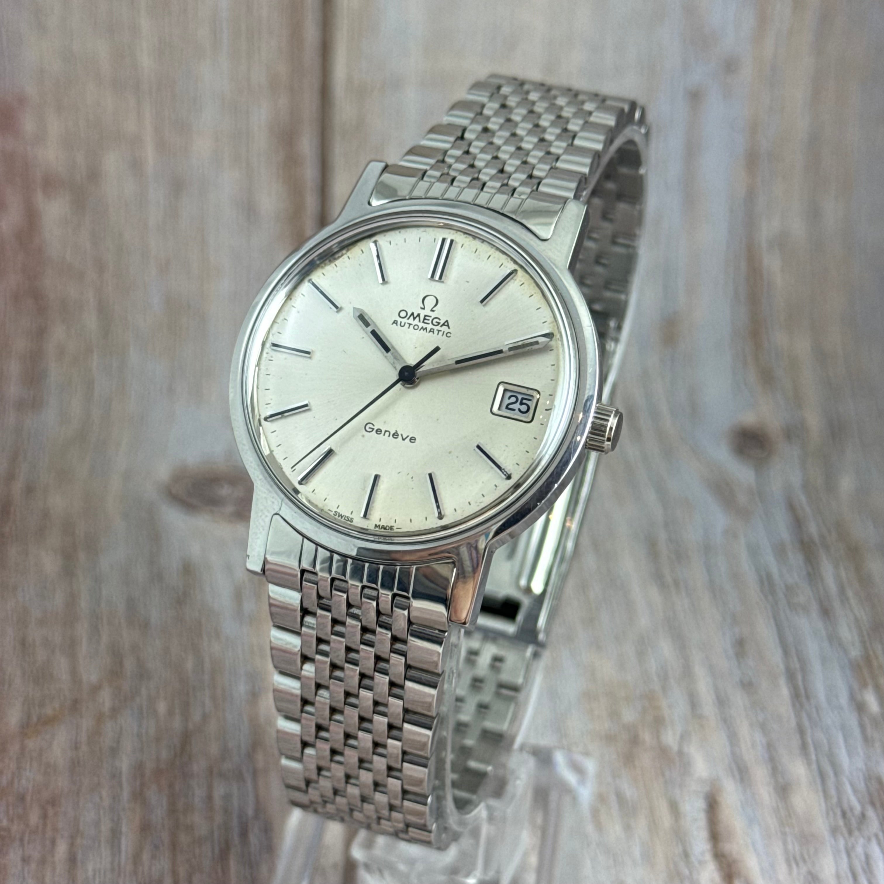 1970s Omega Geneve men’s automatic wrist watch date