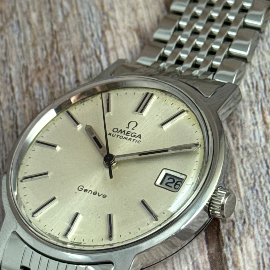 1970s Omega Geneve men’s automatic wrist watch date