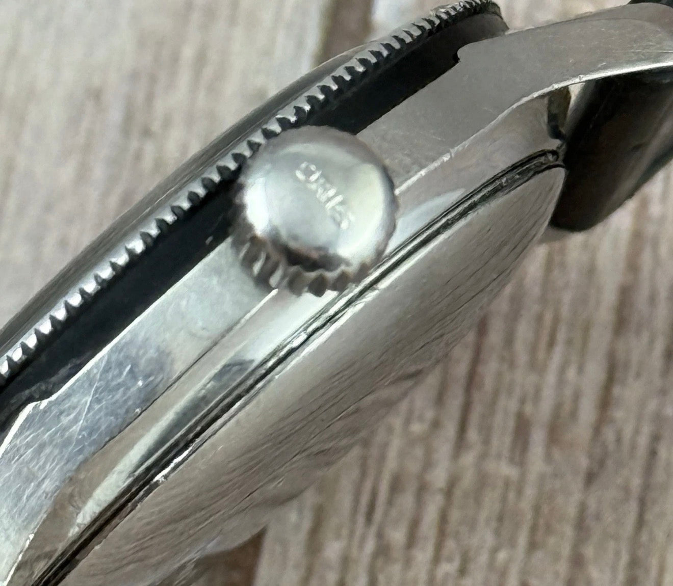 1960s Oris ‘big Crown’ Automatic Skin Divers Watch 36mm Vintage 25 Jewels