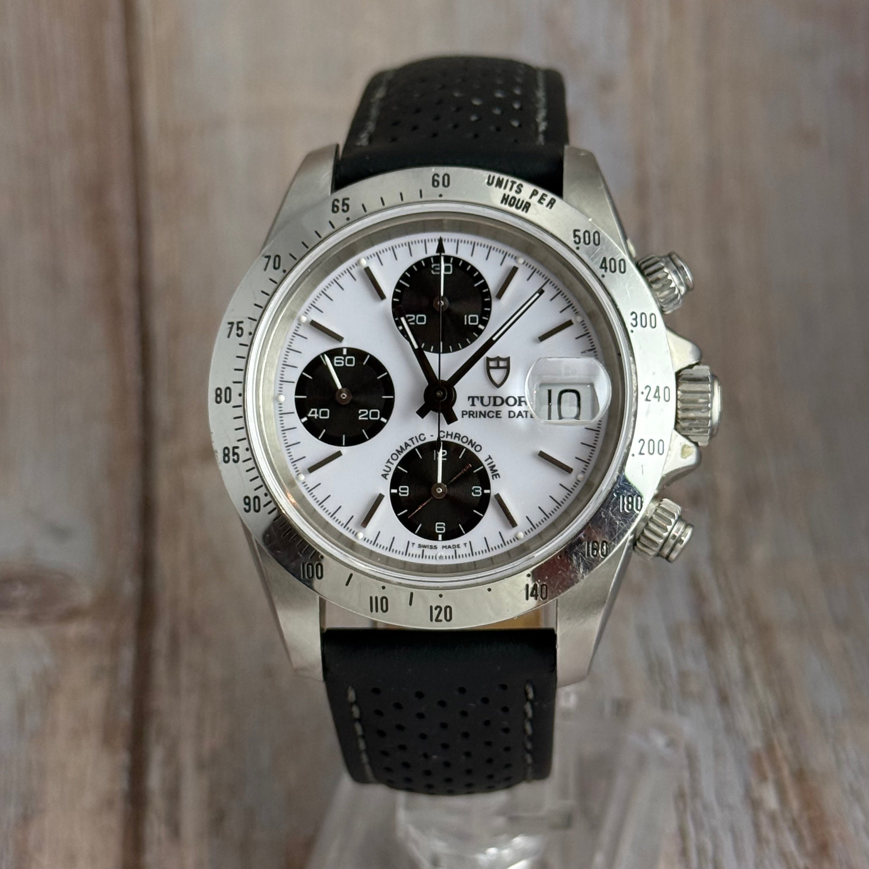 1997 Tudor Prince date chronograph men’s “panda dial” wrist watch 79280