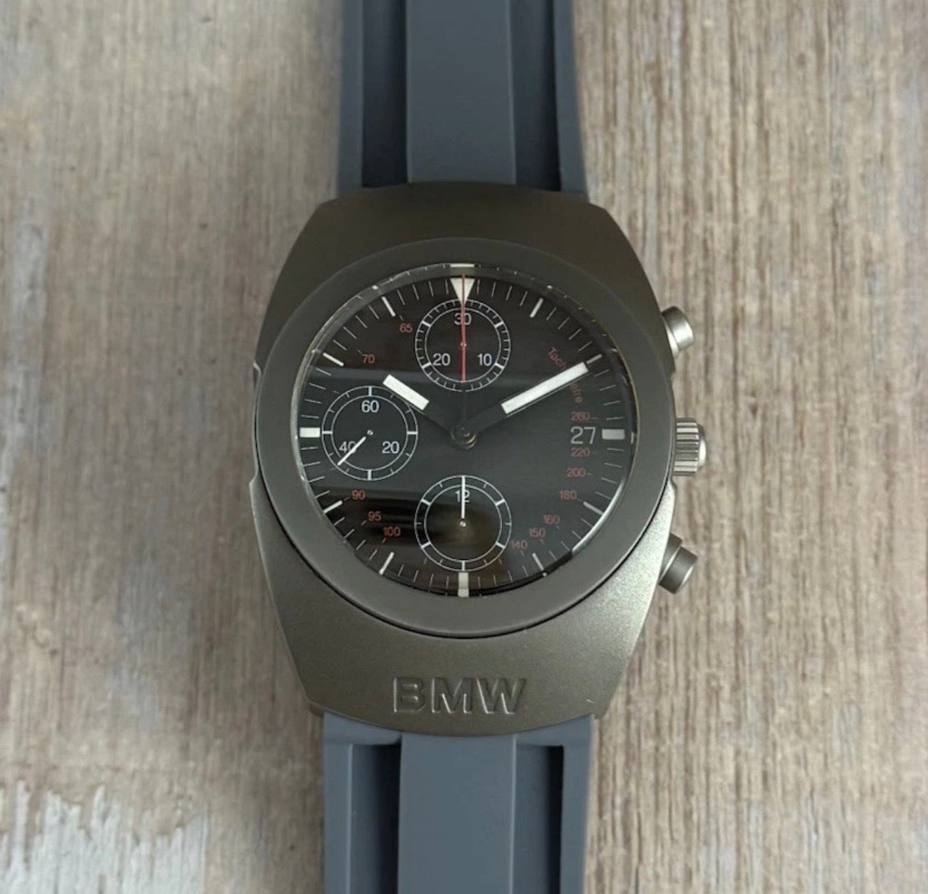 BMW Titanium Motorsport Racing Sport Car Accessory Automatic Chronograph Watch Valjoux 7730