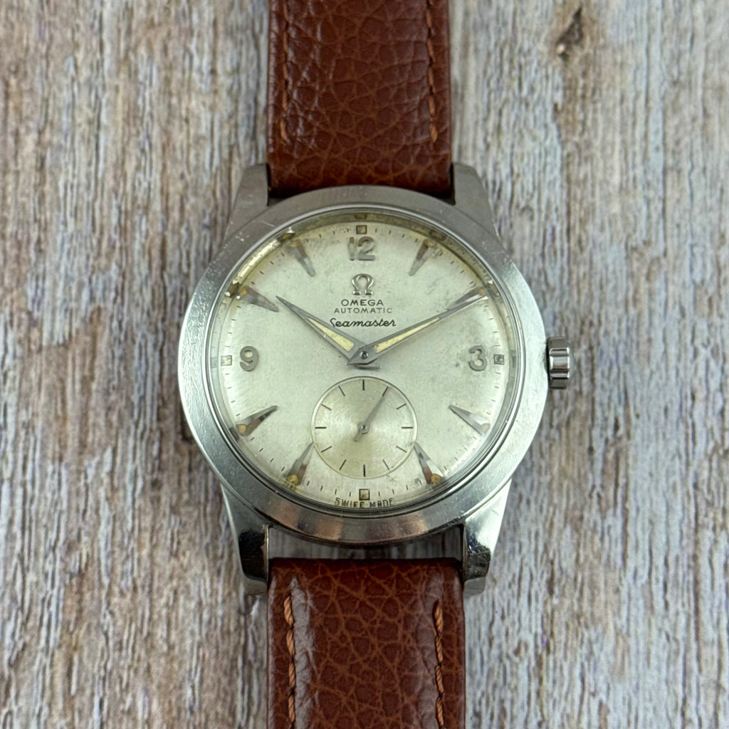 1950 Omega Seamaster automatic ‘bumper’ Arabic dial steel men’s watch
