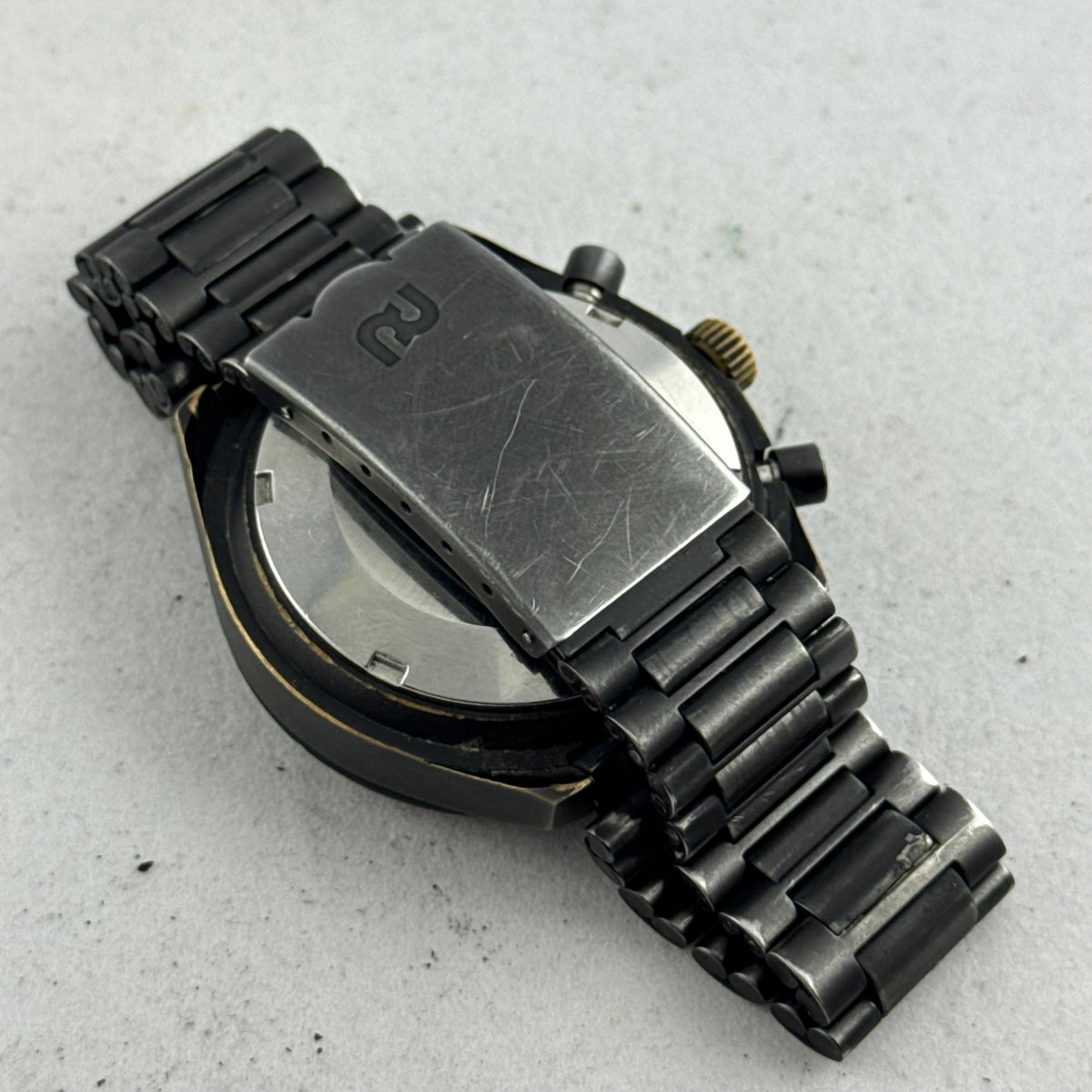 1980s Gallet Multichron 12 Automatic Chronograph PVD 'Valjoux Cal. 7750' "Top Gun"