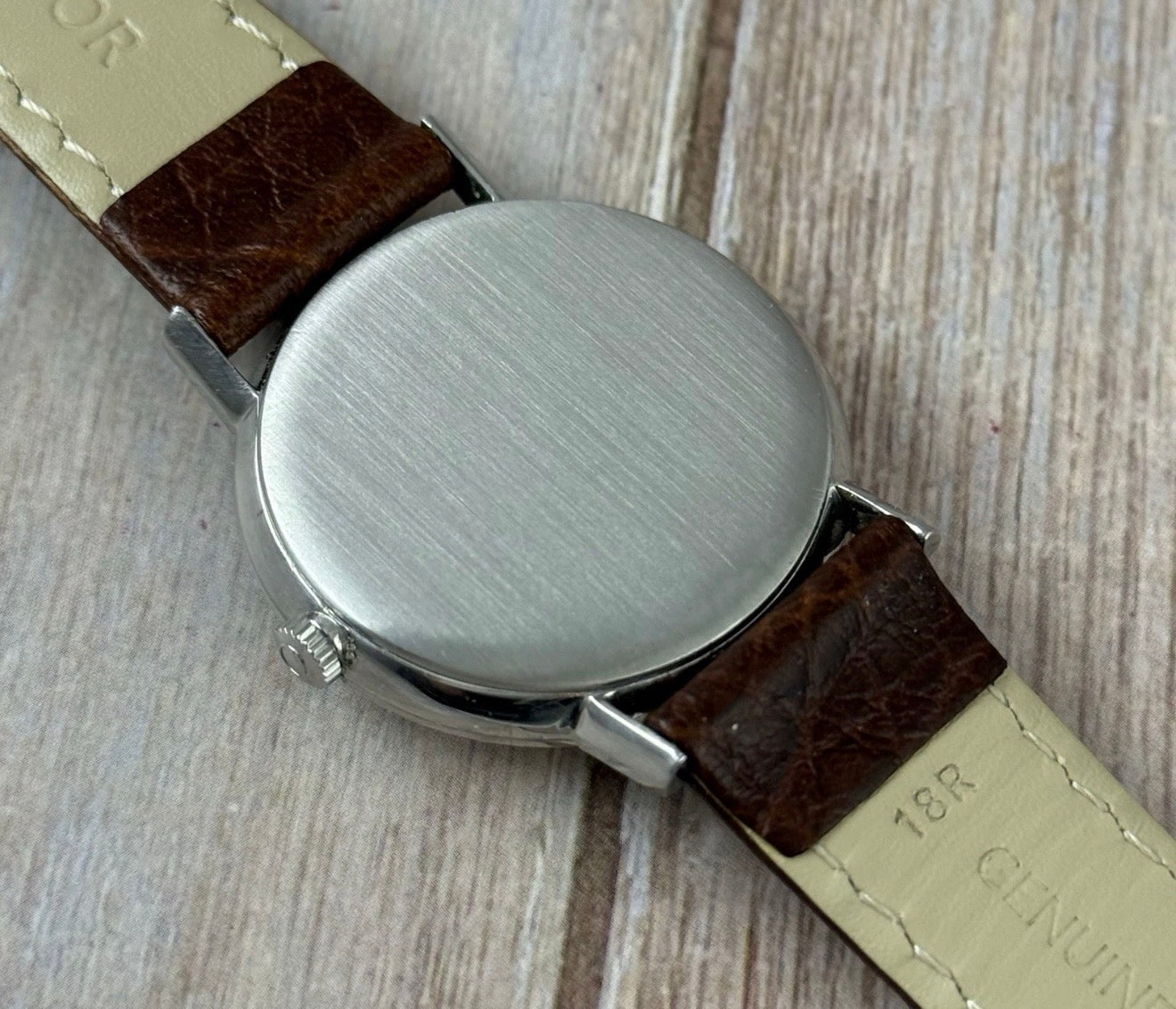 1965 Omega Technical Red Cross Hair Dial Men’s Manual Wind Watch (131.019)