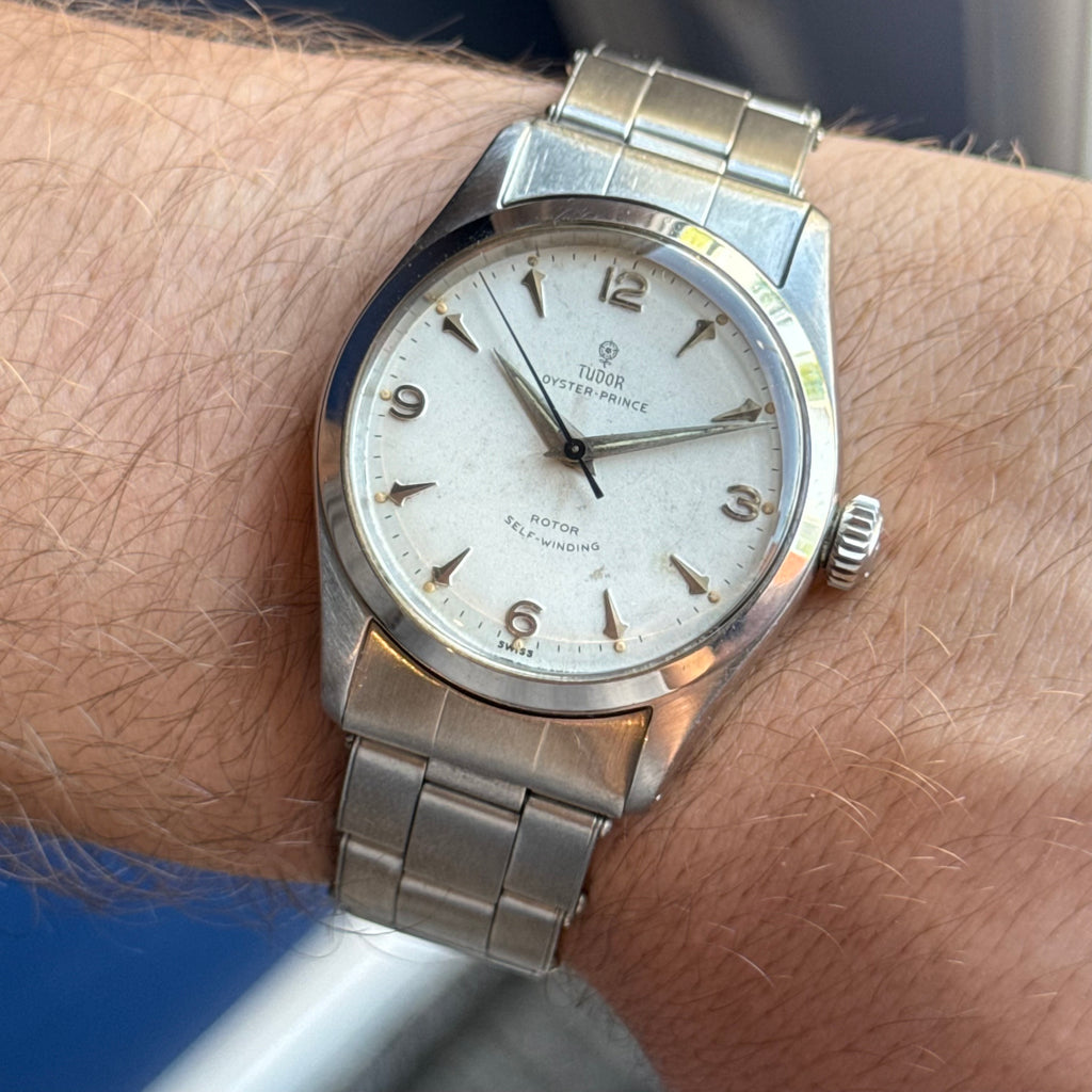 1956 Tudor oyster prince automatic explorer dial gents wrist watch 34mm (7909)