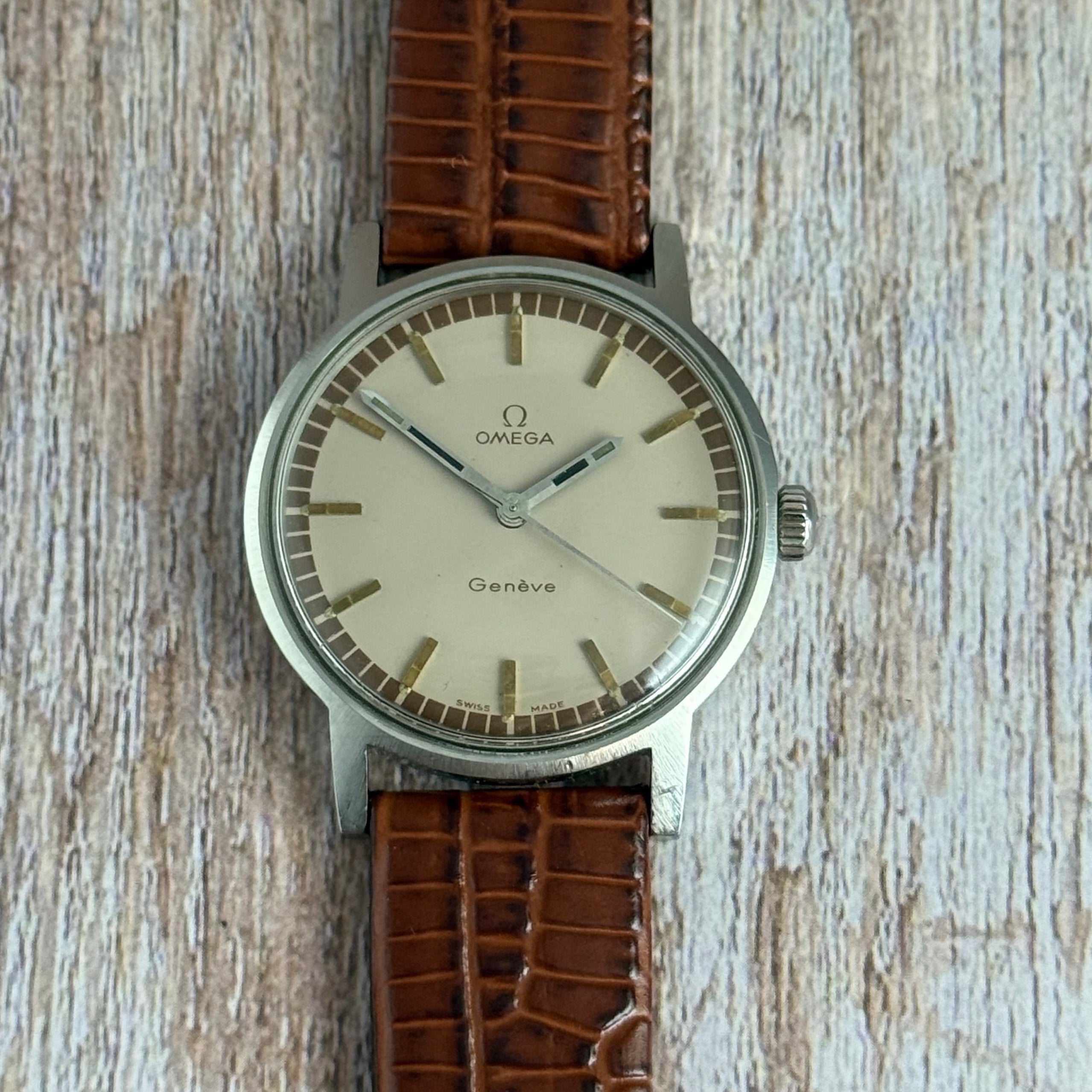 1970 Omega Genève men’s Manual wind wrist watch 35mm (135.070)
