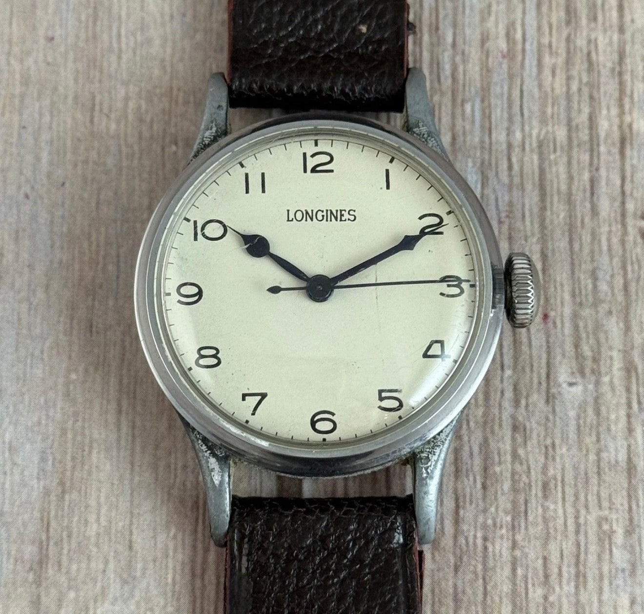 1940s Longines 6B/159 Men’s Military Pilots Watch 33mm Civilian Issue