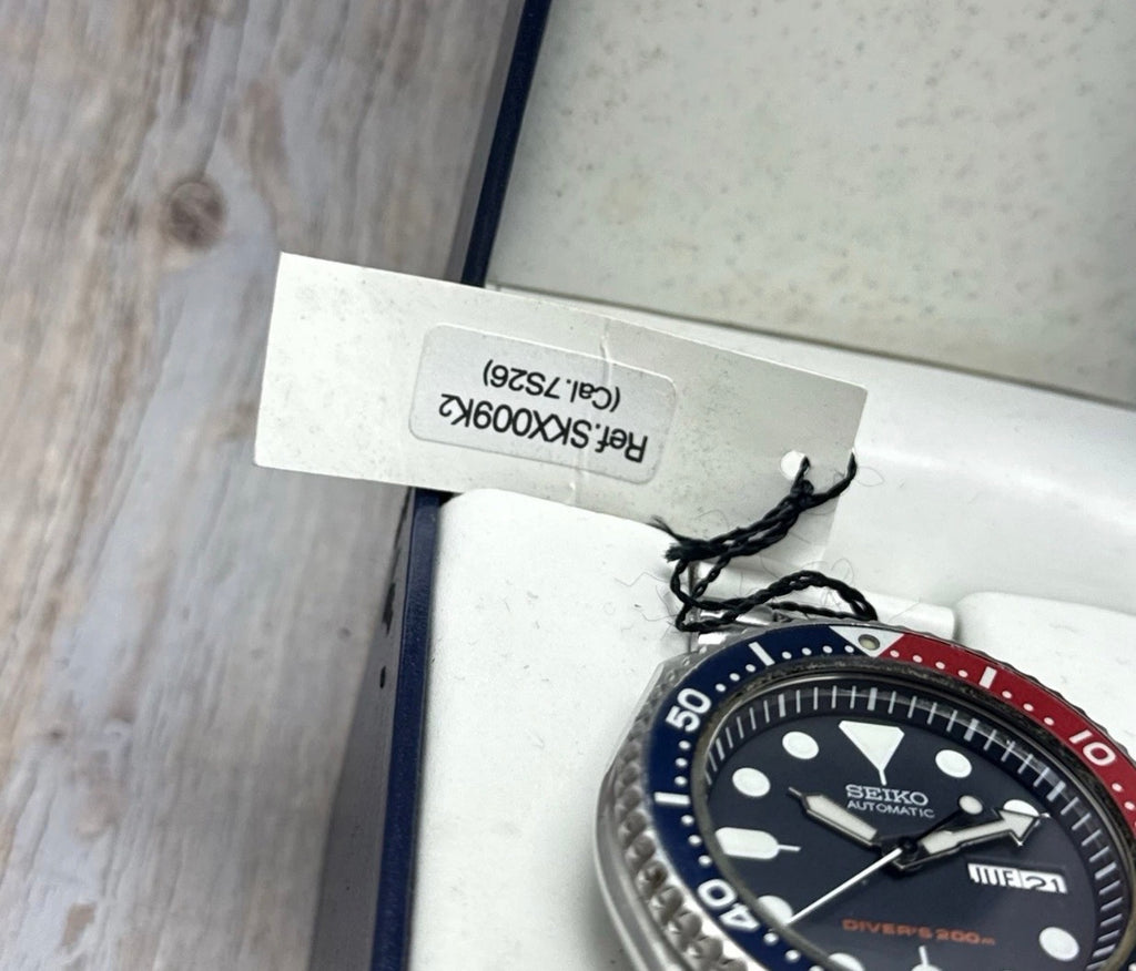 1996 Seiko Automatic Men’s Divers Watch Pepsi 200M (SKX009K) NEW OLD STOCK