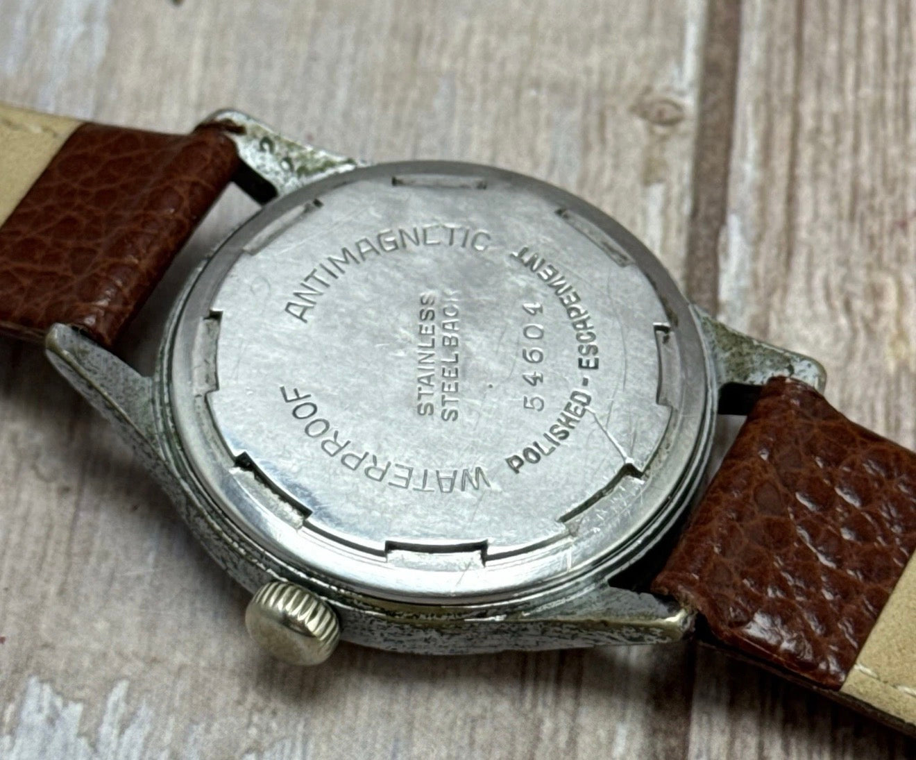 1940s Hermes ‘waterproof’ Men’s Military Style Wrist Watch Bullseye Dial RARE