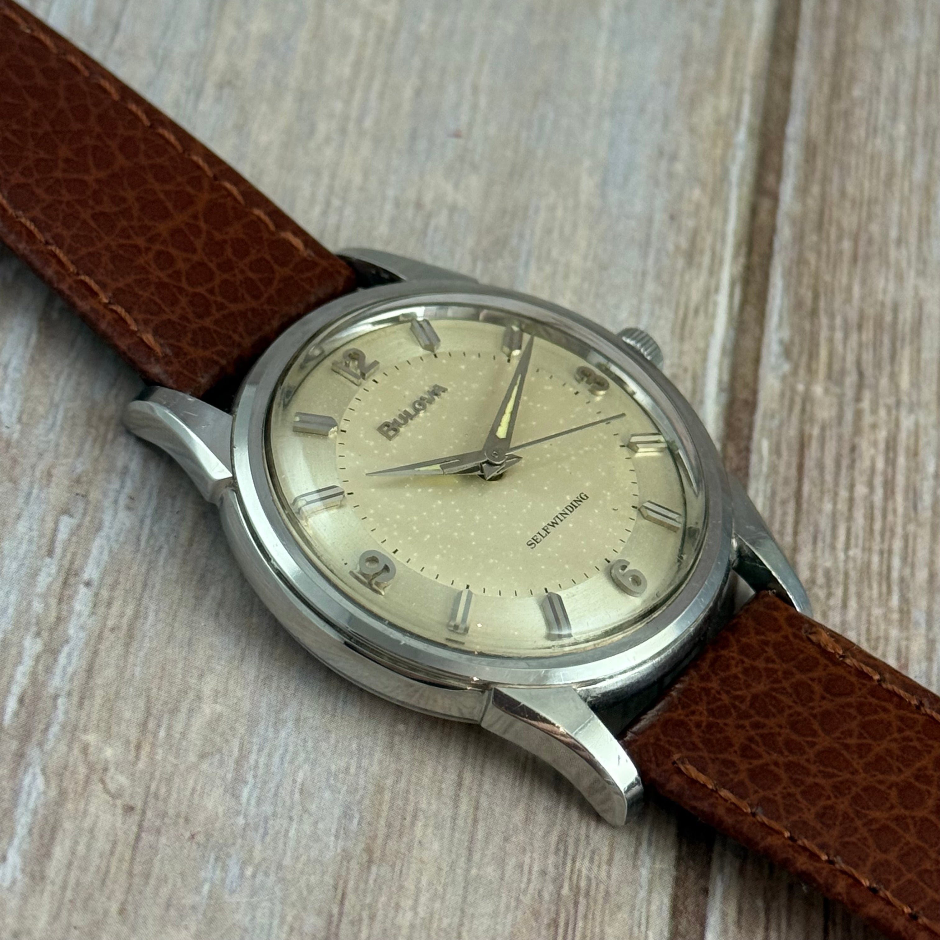 1963 BULOVA ‘Jet Clipper’ men's automatic watch 11AFAC Two-tone dial vintage