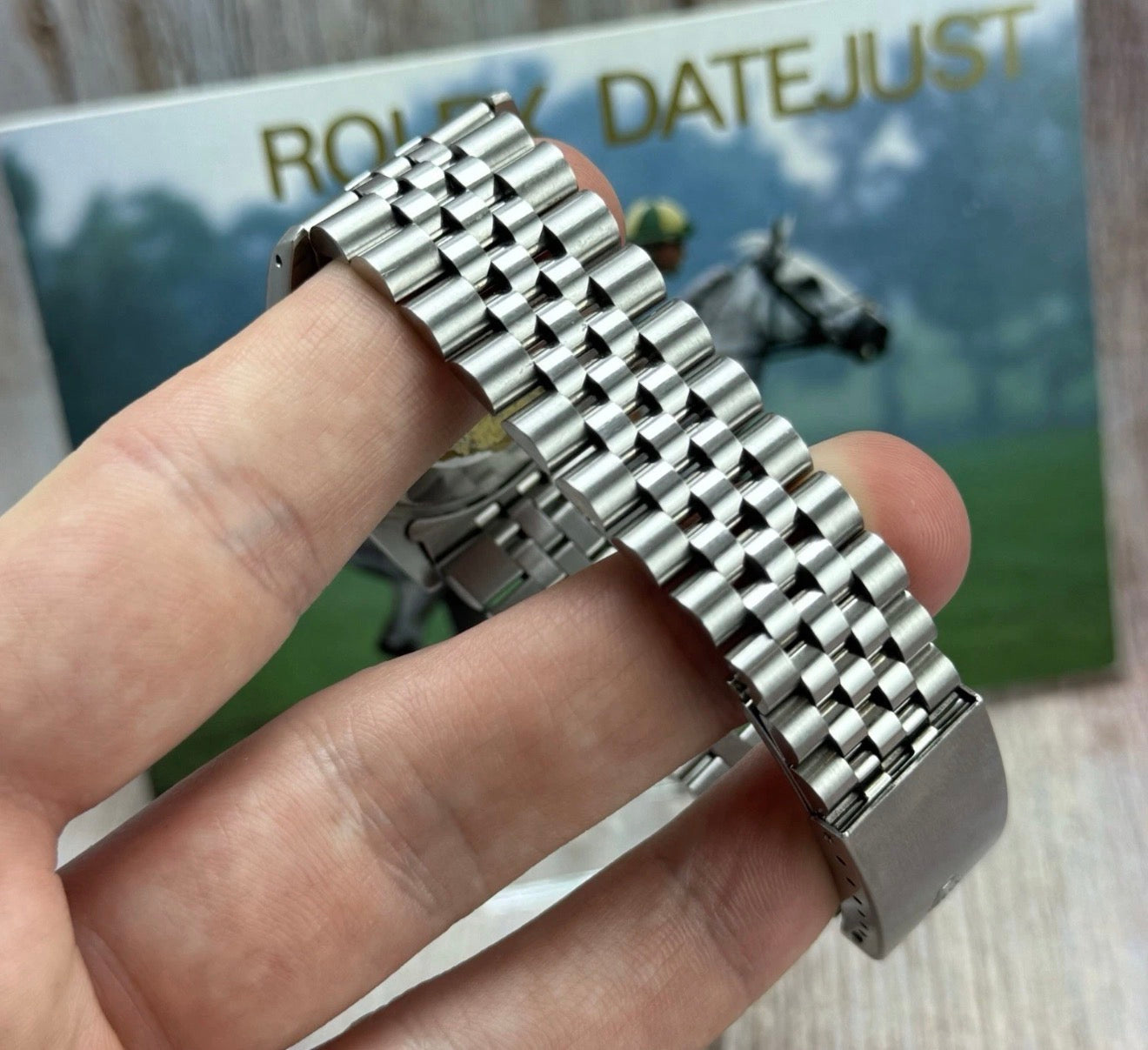 1980 Rolex Datejust 36 16014 Linen Dial 18ct Gold Bezel Full Set