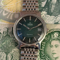 1972 Omega automatic Genéve green “money” dial men’s wrist watch