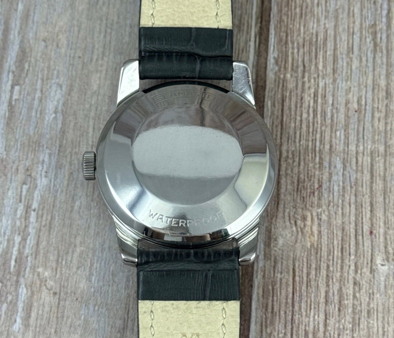 1954 Omega Seamaster Automatic Men’s Steel Wrist Watch “moon Crater” Patina Dial
