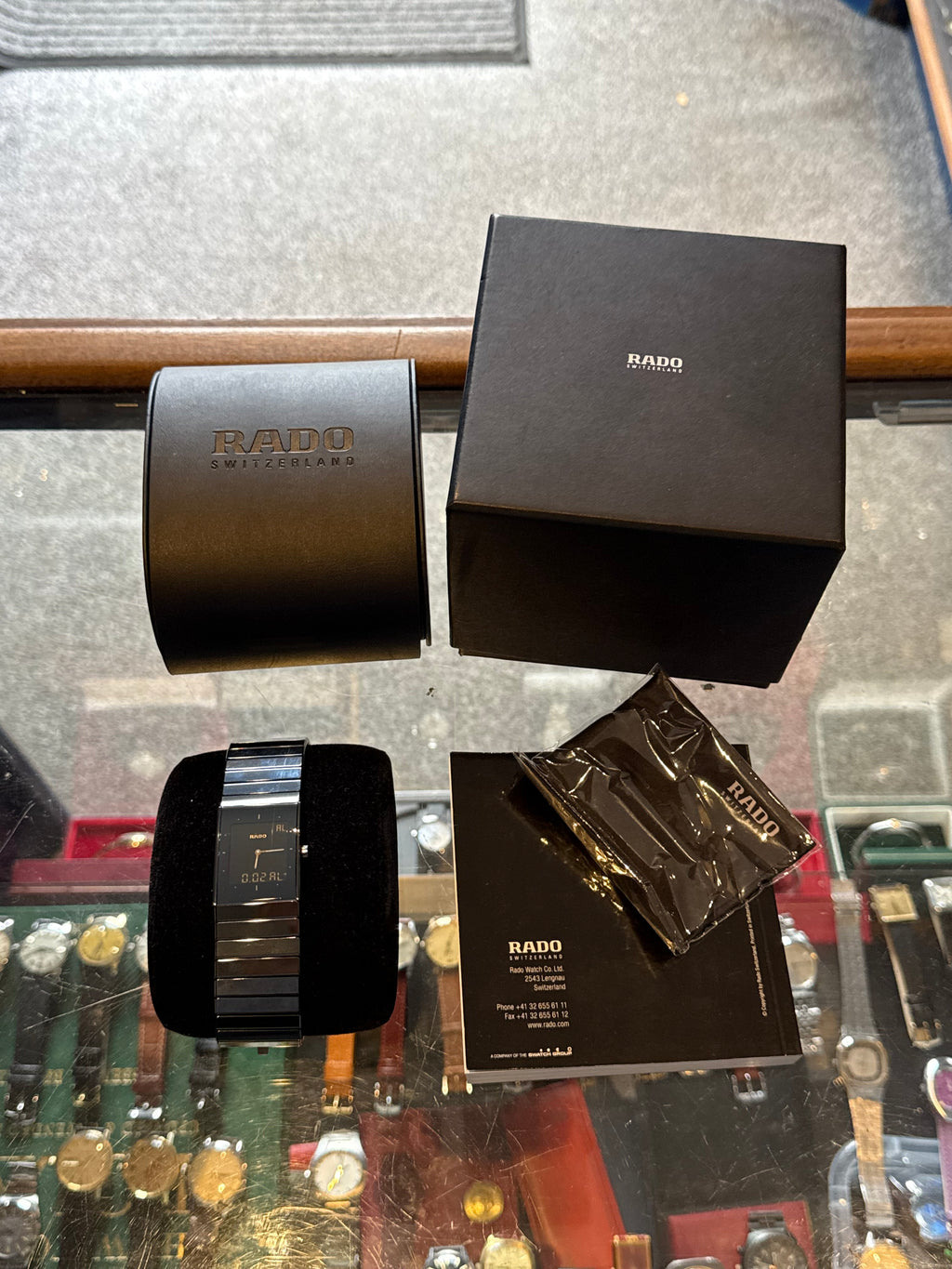 Rado ceramica Diastar men’s multifunction wrist watch titanium & ceramic boxed