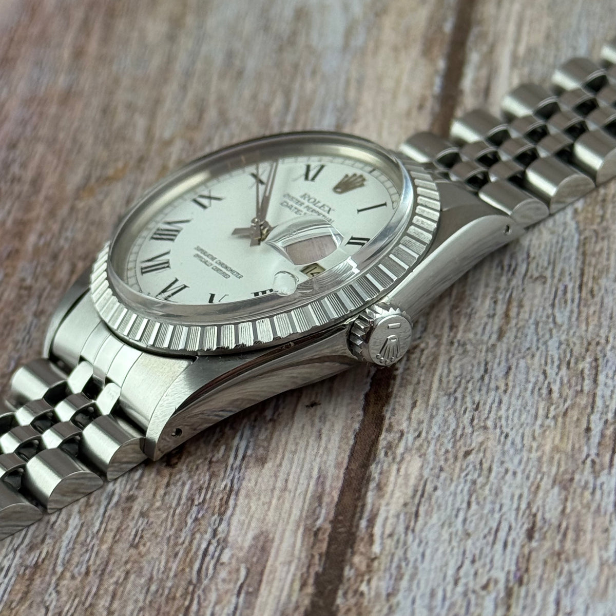1986 Rolex Datejust 36 silver “Buckley” dial steel men’s watch MINT CONDITION