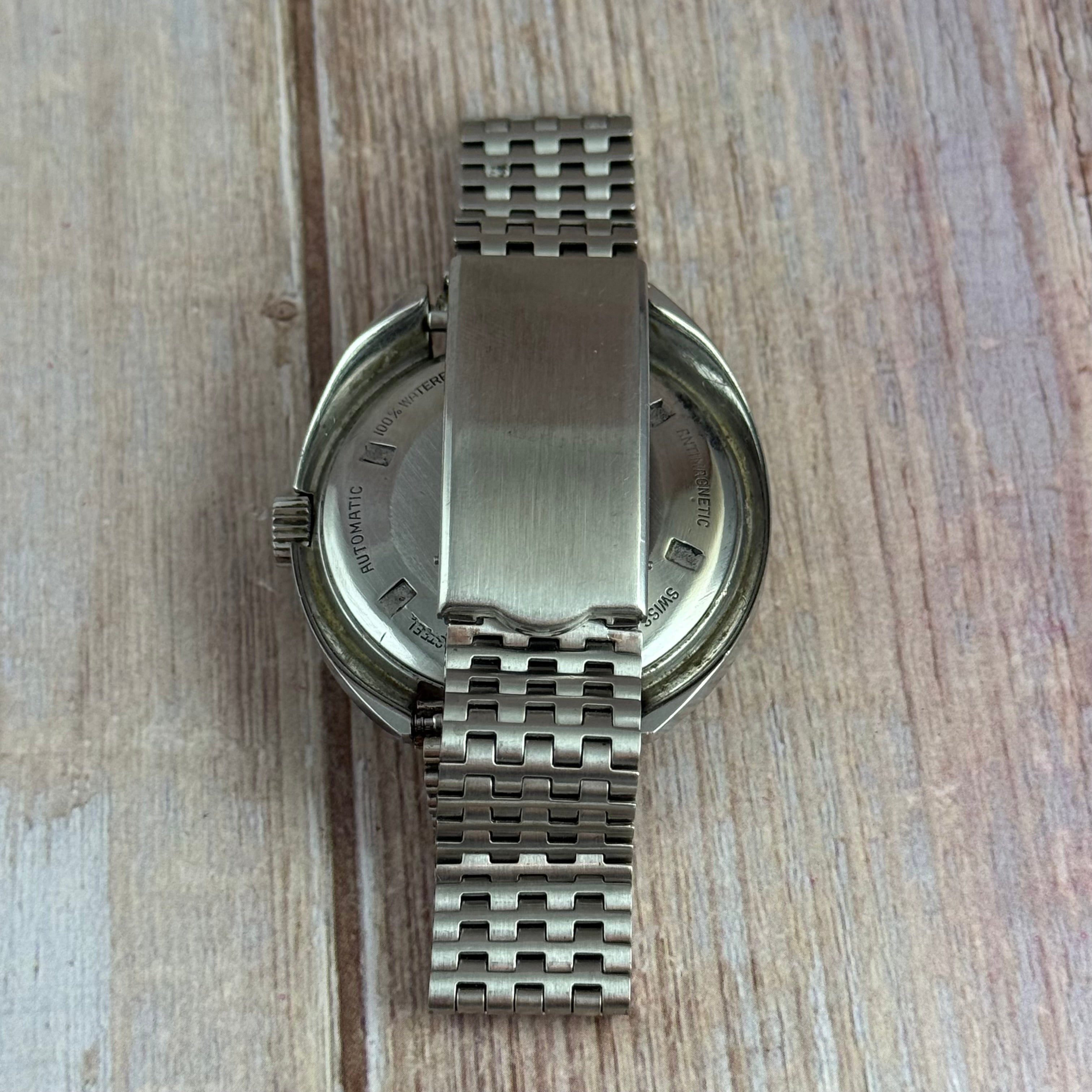 1960s Lusina Geneve Men’s Divers Watch Automatic 40mm Bakelite WORKING