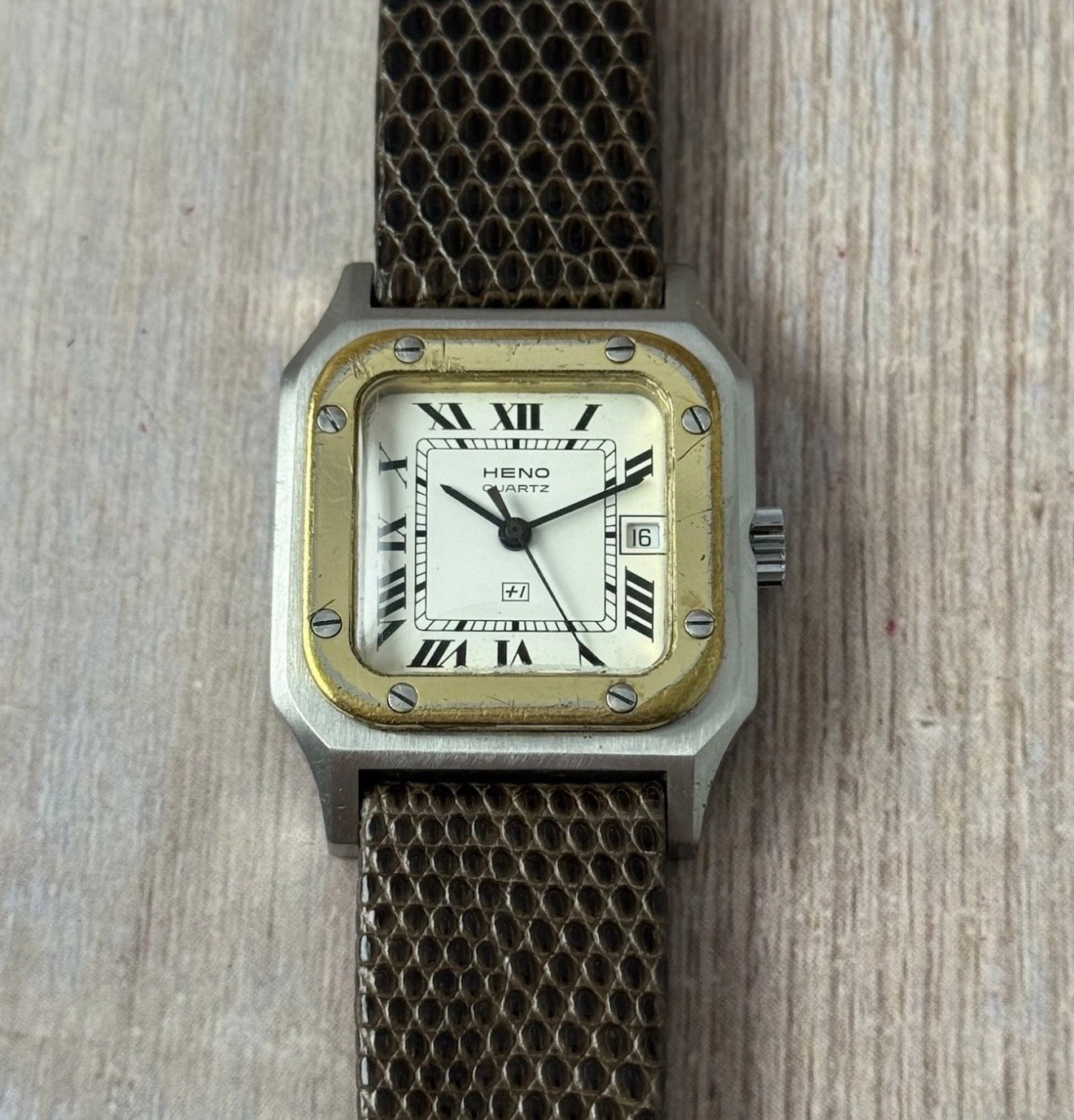 1980s HENO Quartz Santos Style Men’s Swiss Watch