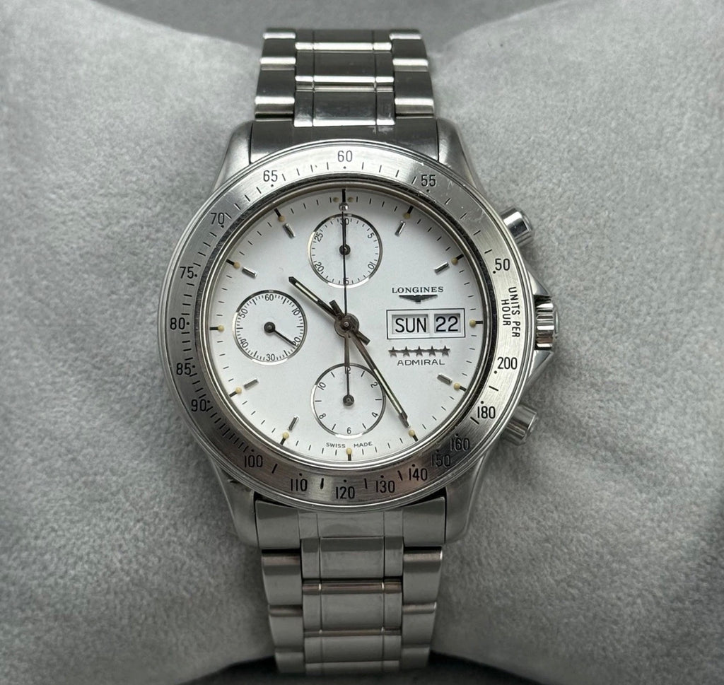1998 Longines Admiral Automatic Chronograph Men’s Steel Watch 40mm Boxed