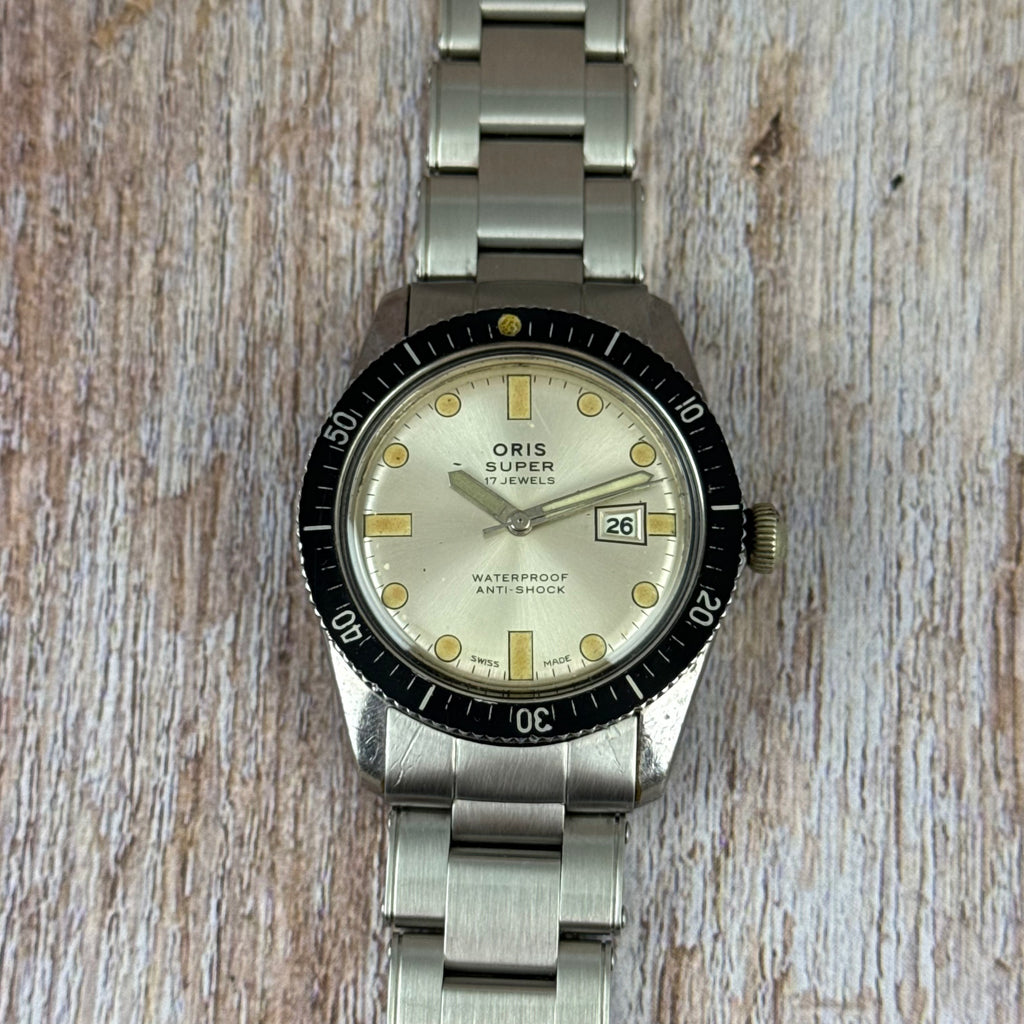 1960s Oris Super “sixty five” silver dial men’s divers watch boxed